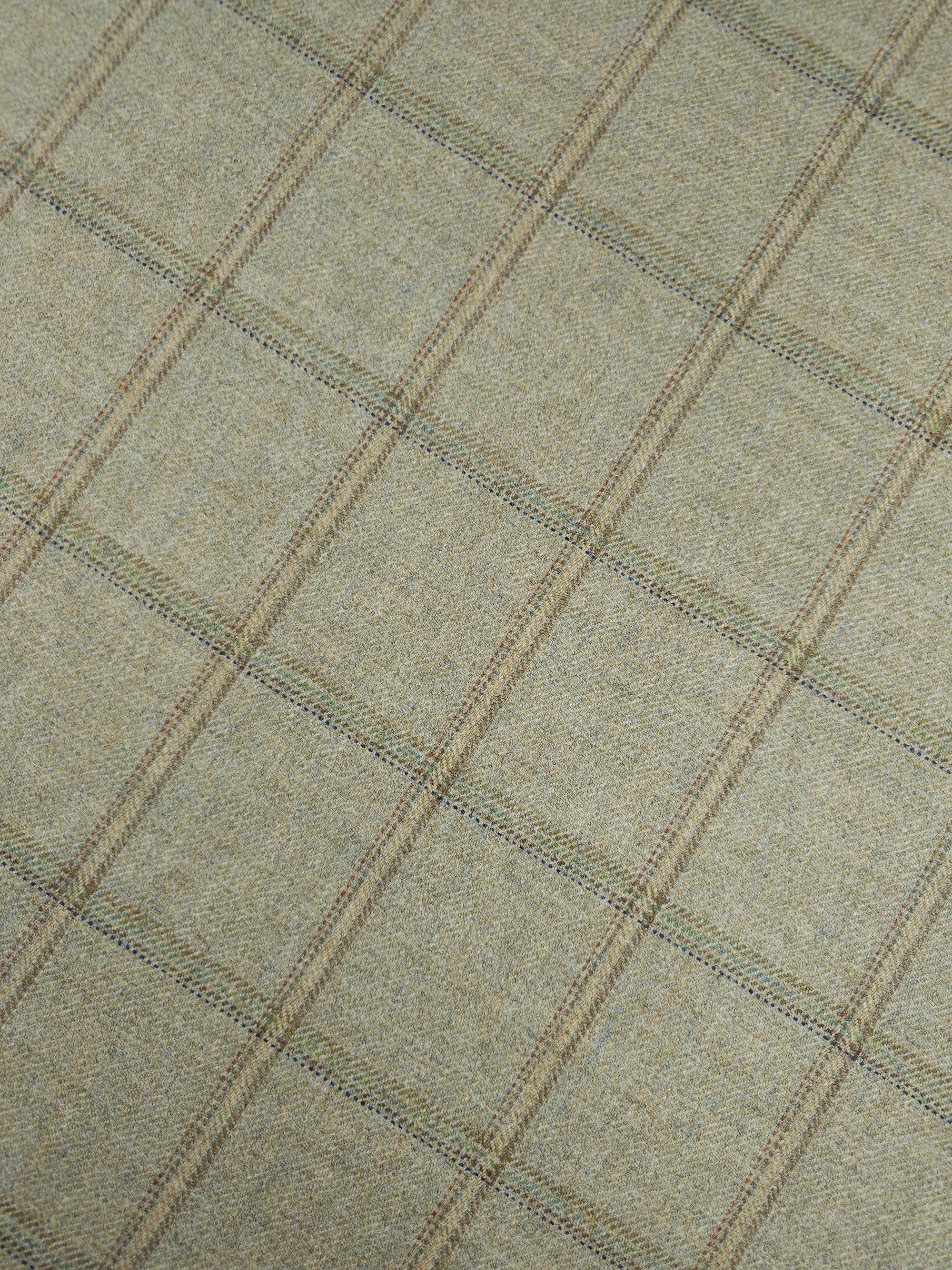 Greige Square Check Soft 100% Wool *ABRAHAM MOON*