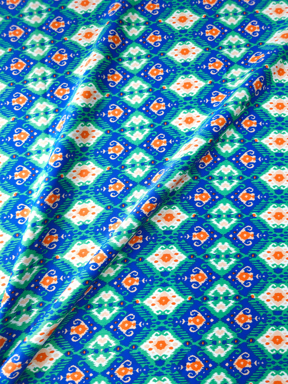 Abstract Damask Viscose Satin