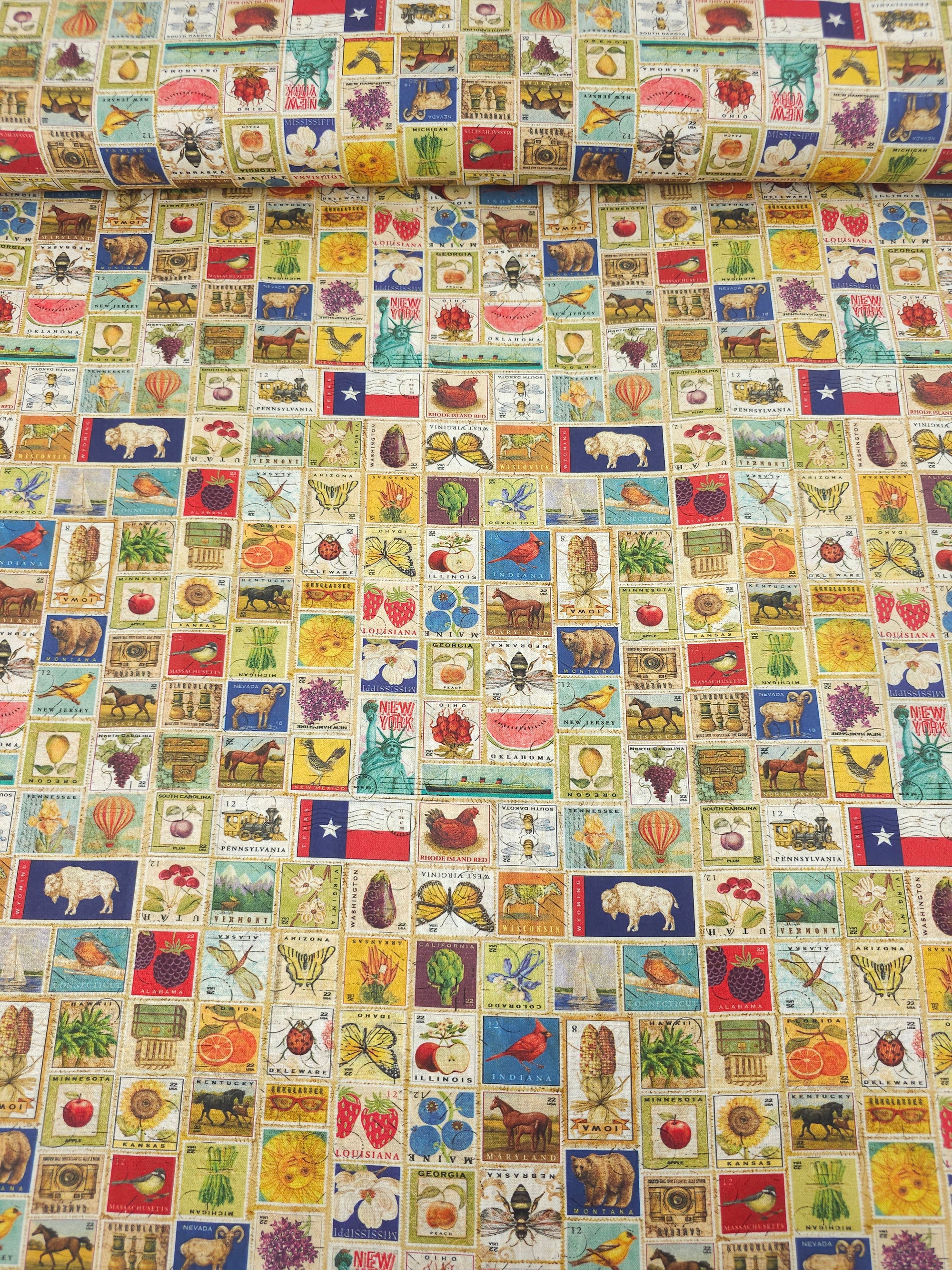 State Stamps 100% Cotton
