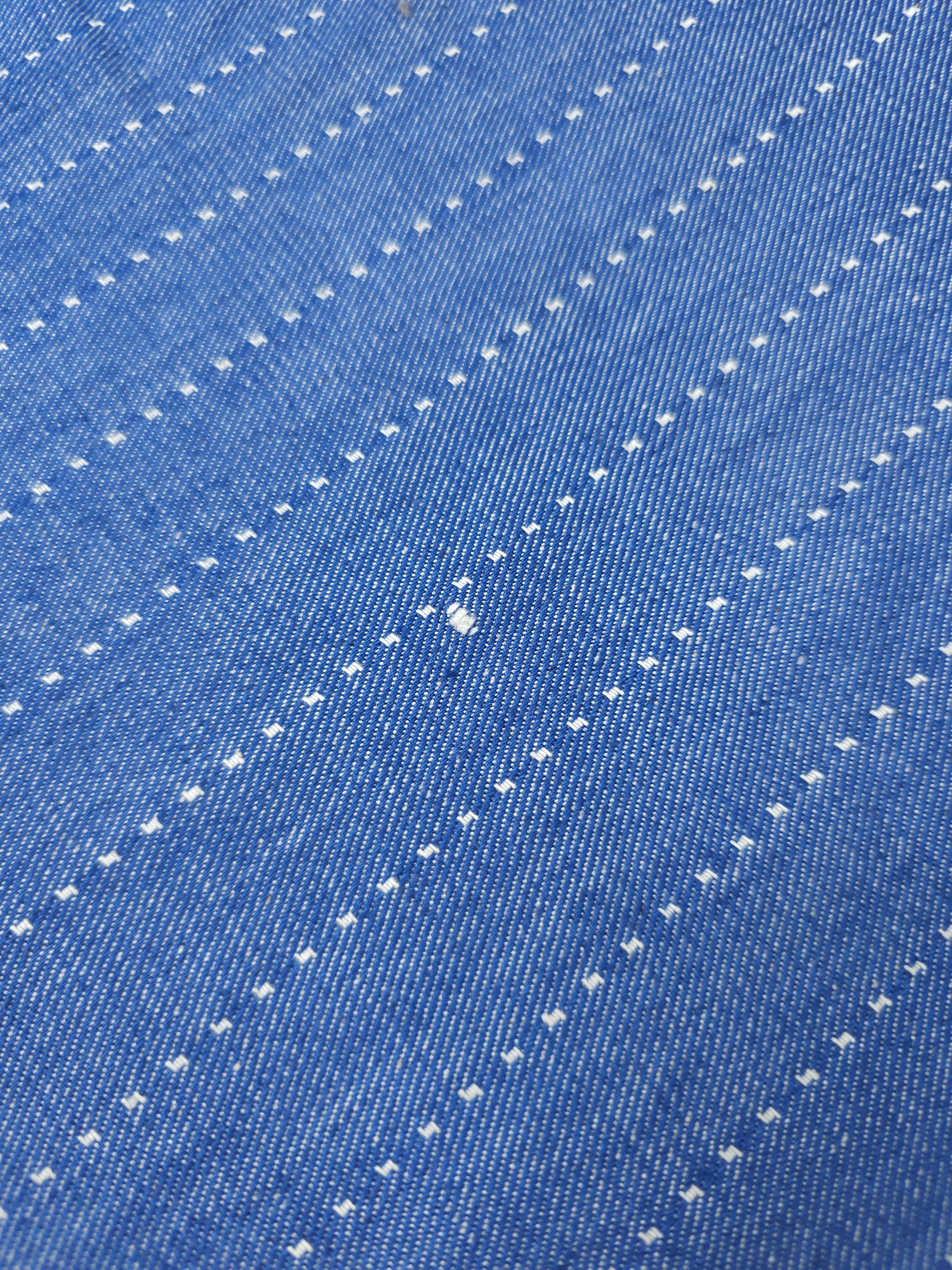 Washed Blue Dotty Track Stripe Denim