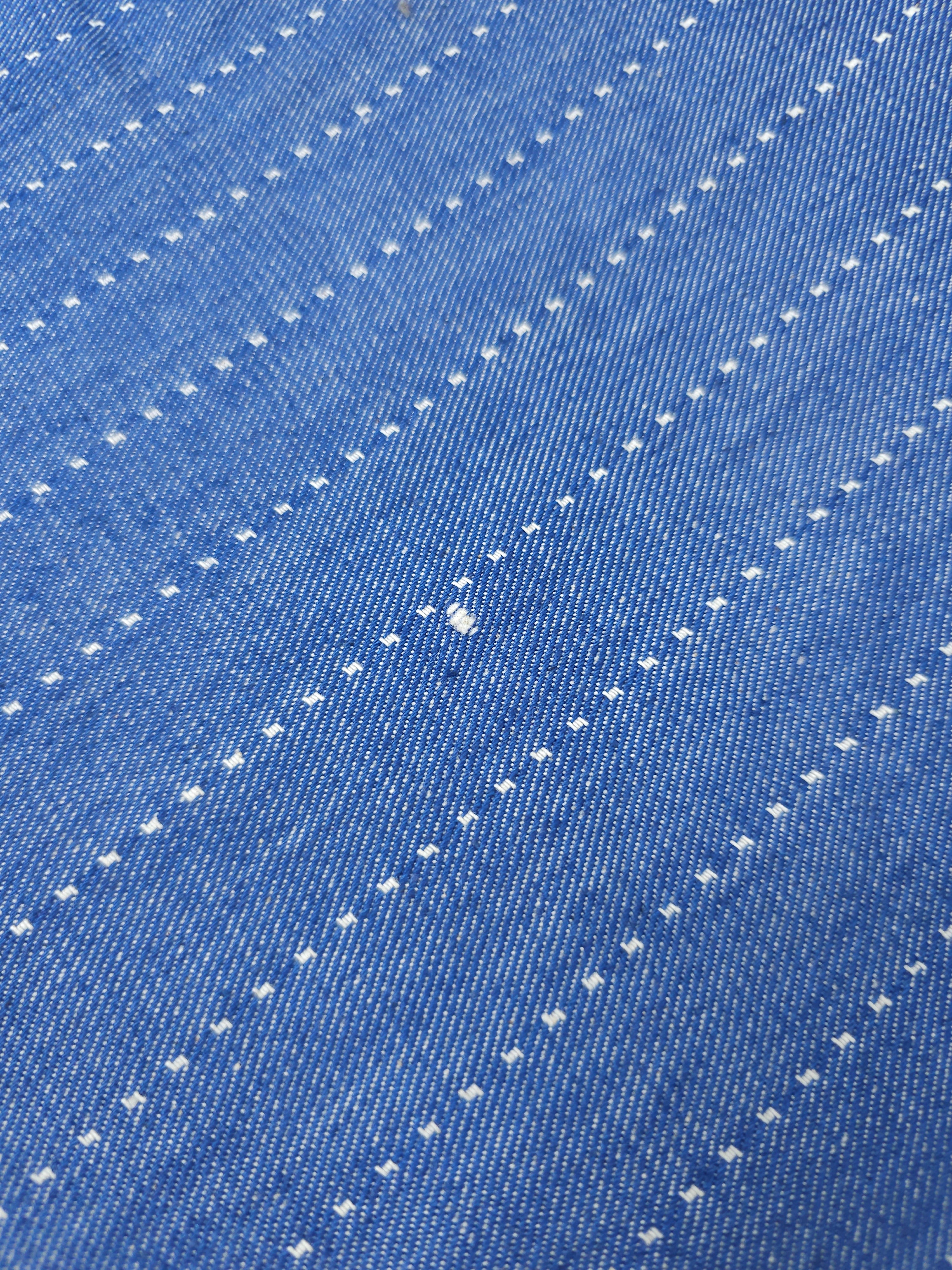Washed Blue Dotty Track Stripe Denim