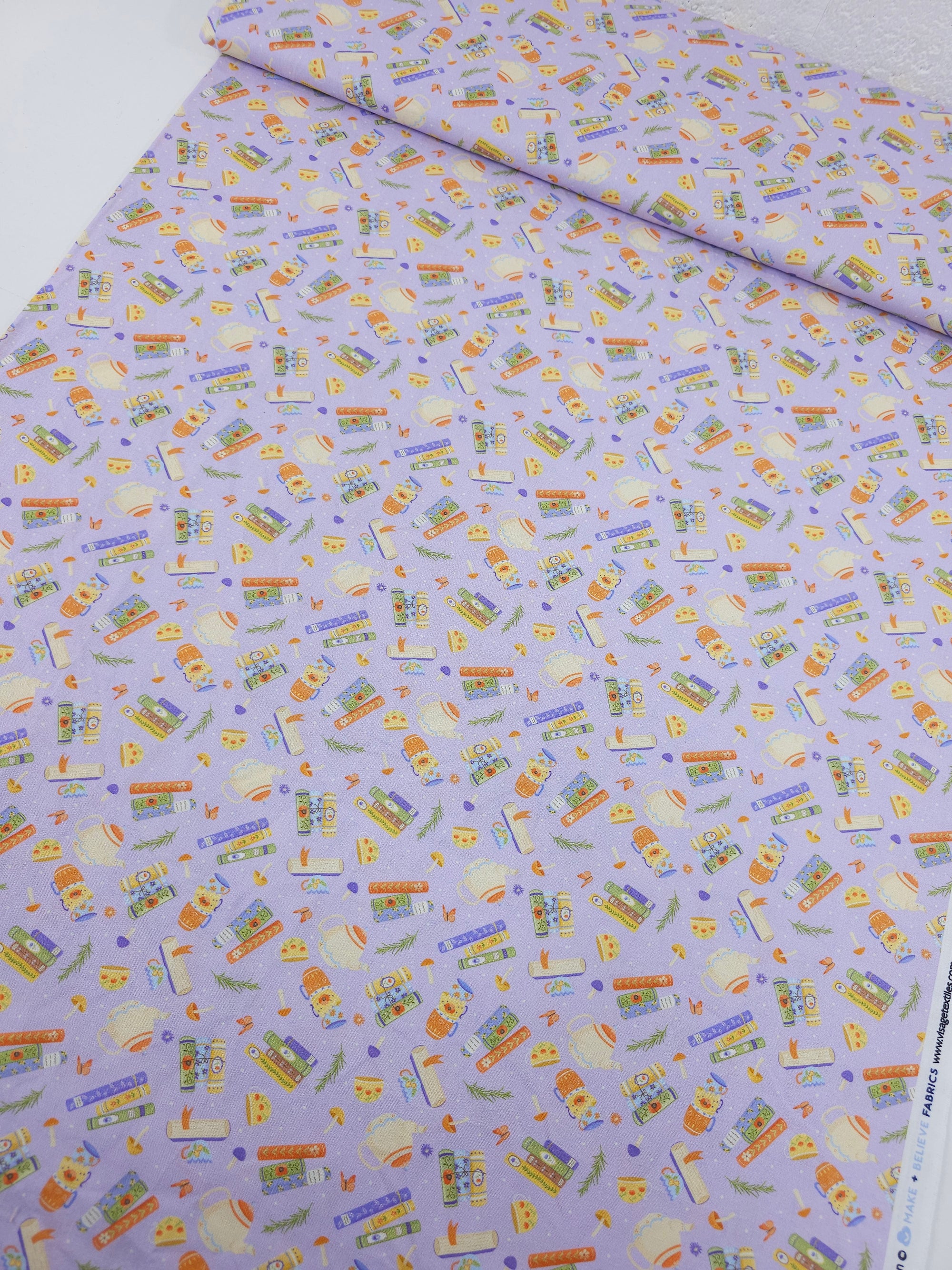 Cottage Tea And Toadstools 100% Cotton