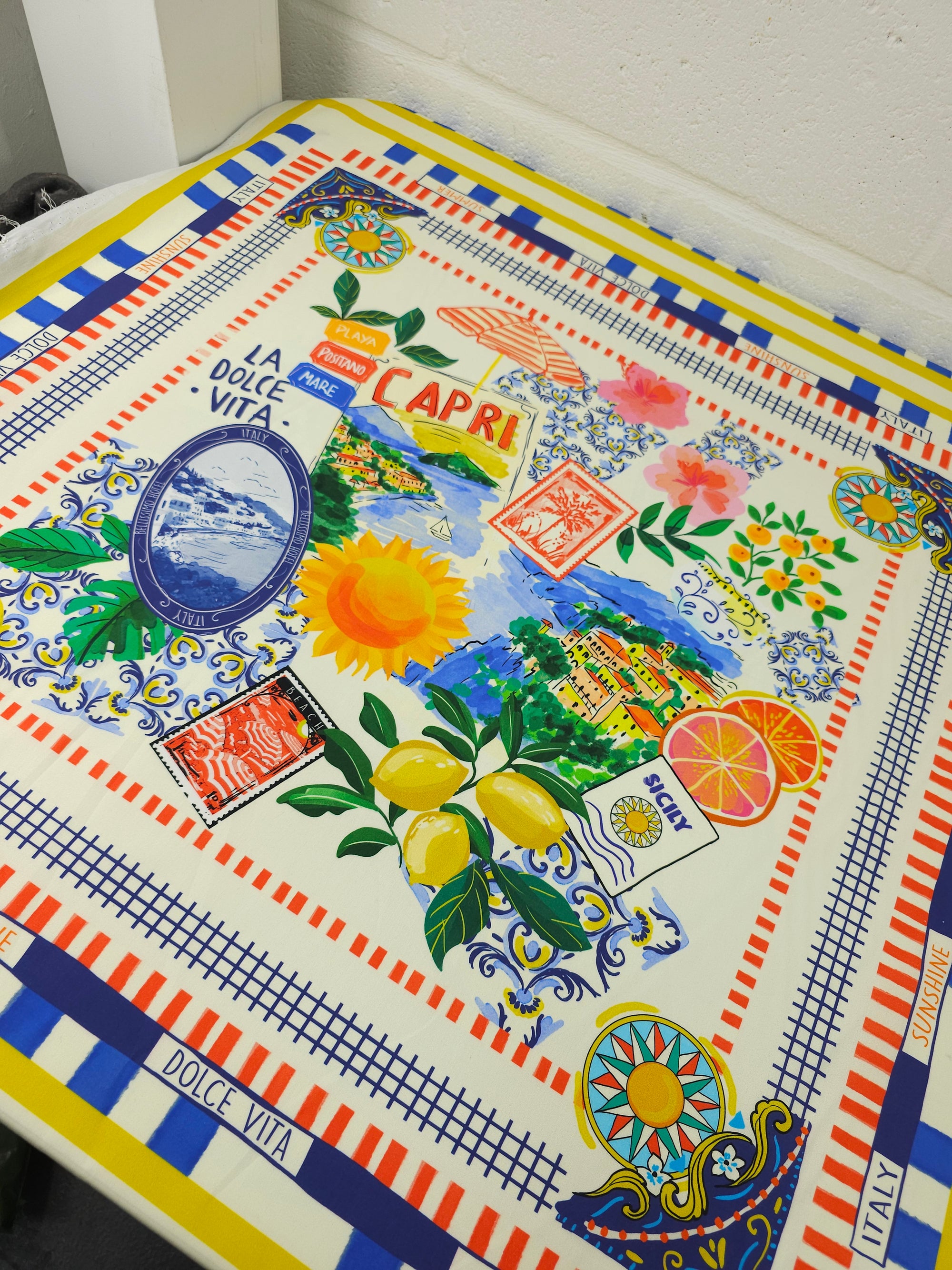 Capri Italy Lightweight Cotton - 75cm Panel