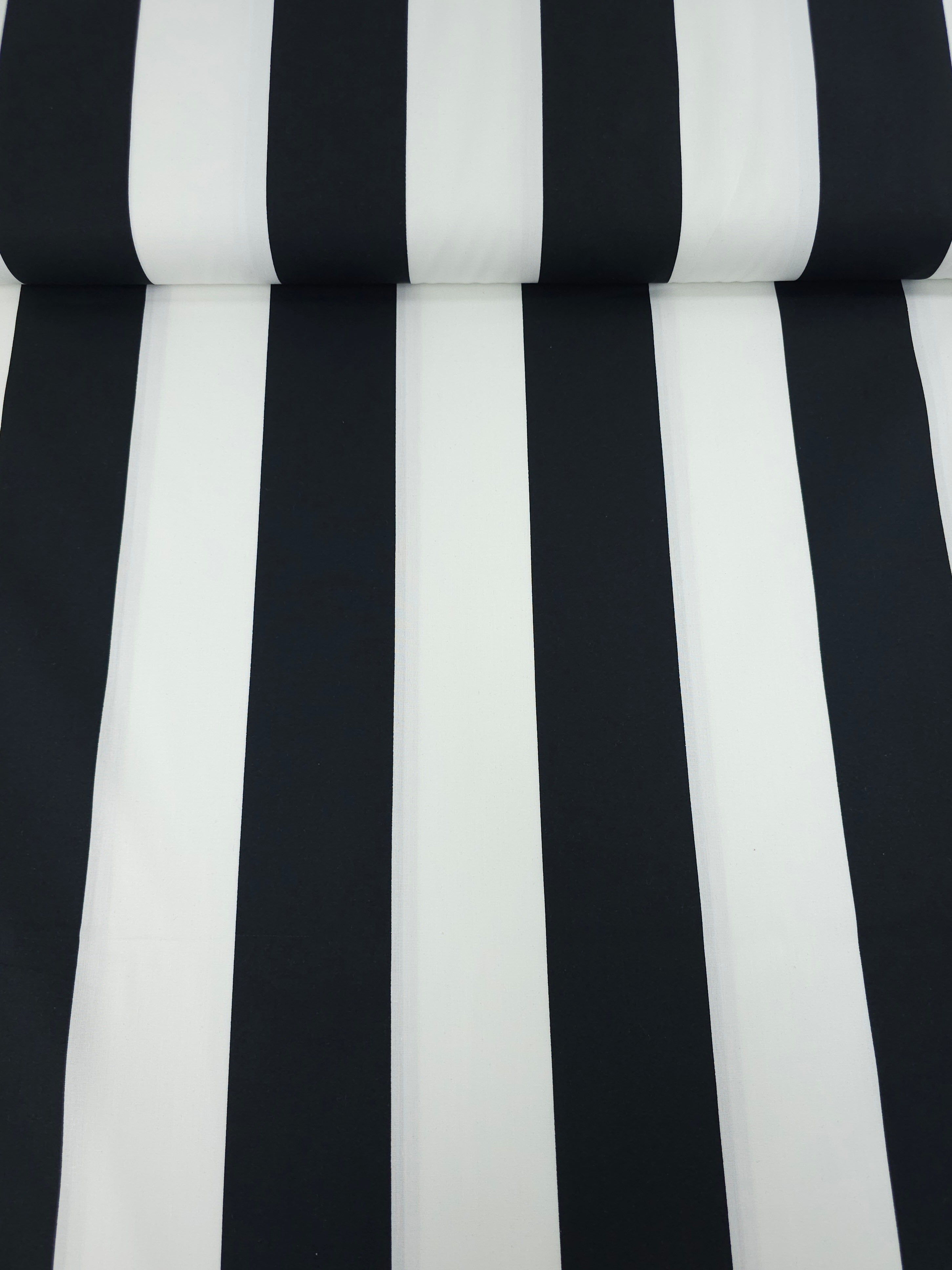 Black/White Wide Stripe 100% Cotton 122" *EXTRA WIDE*