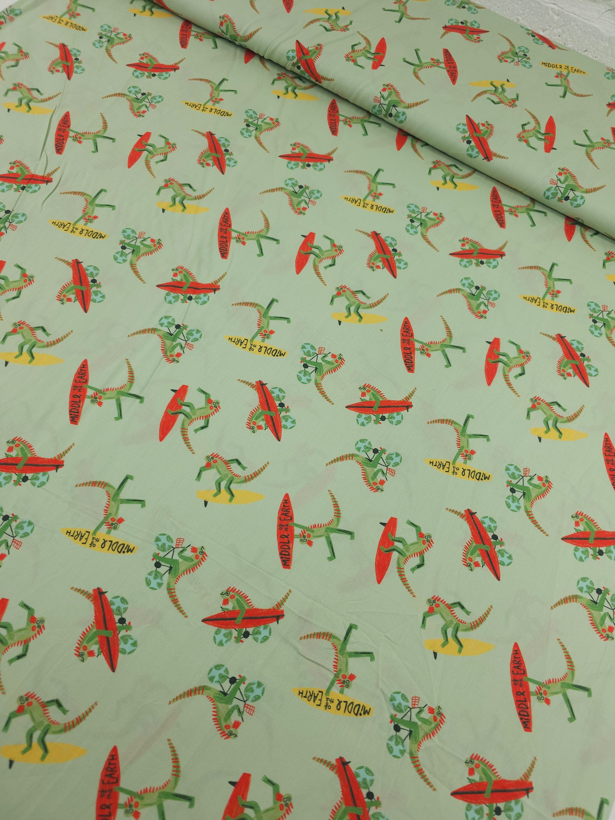 Sage Novelty Gecko 100% Cotton 57"