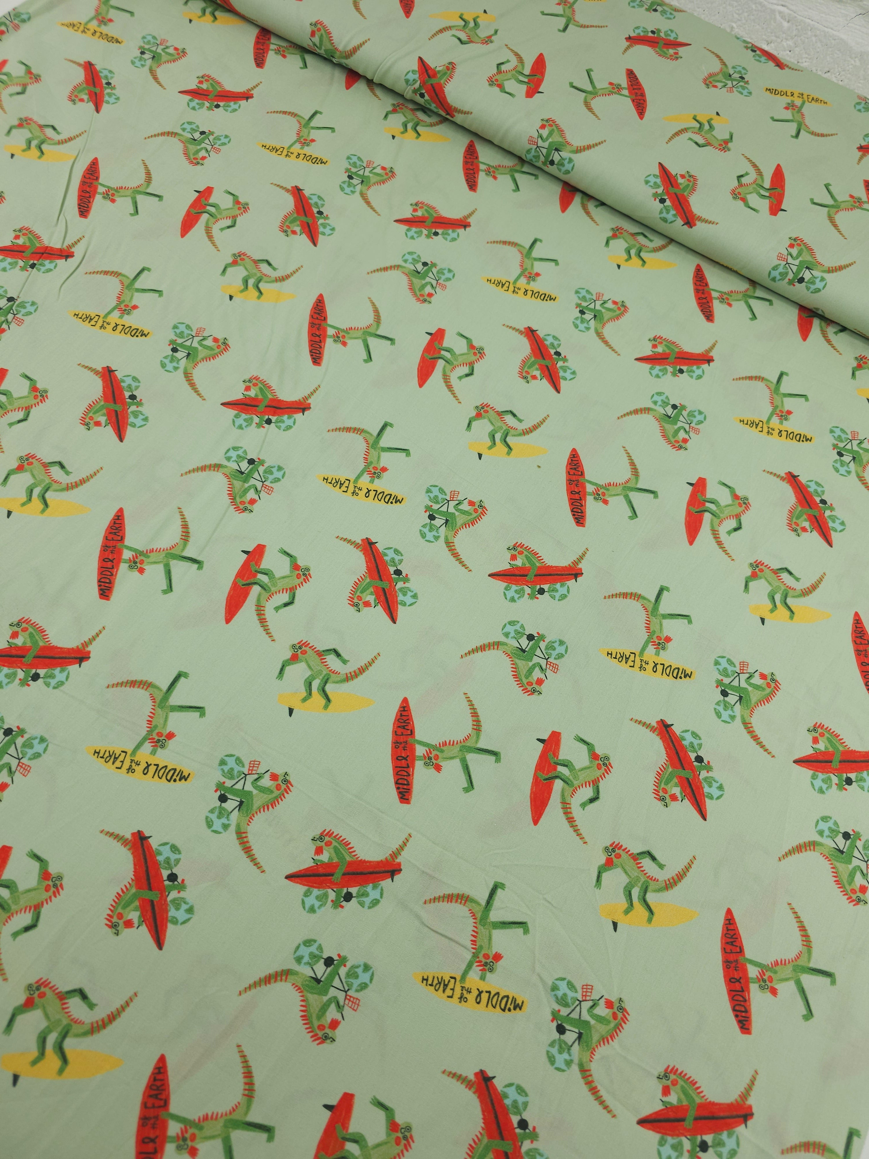 Sage Novelty Gecko 100% Cotton 57"