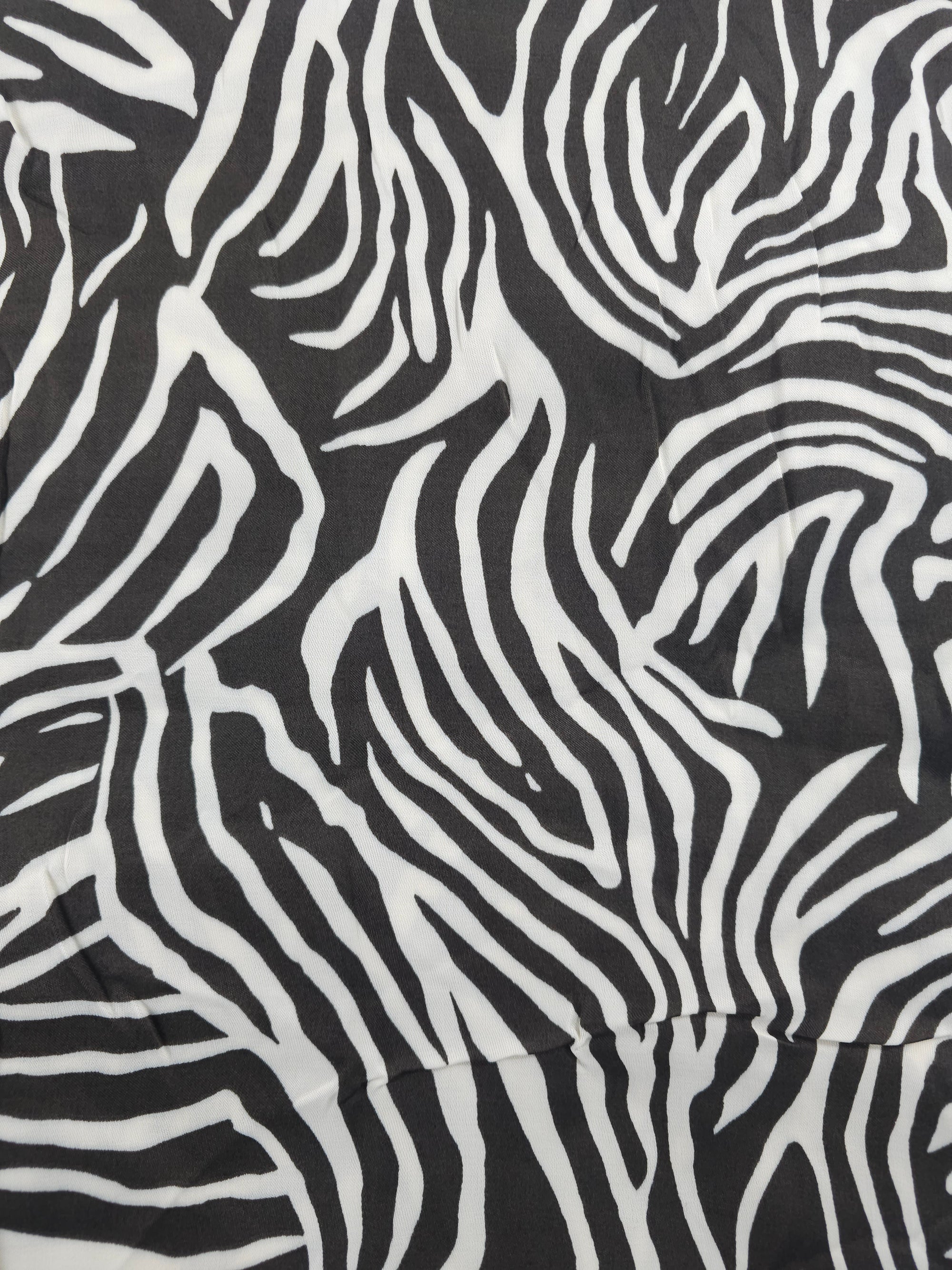 Zebra print Viscose sateen- 3.5m piece