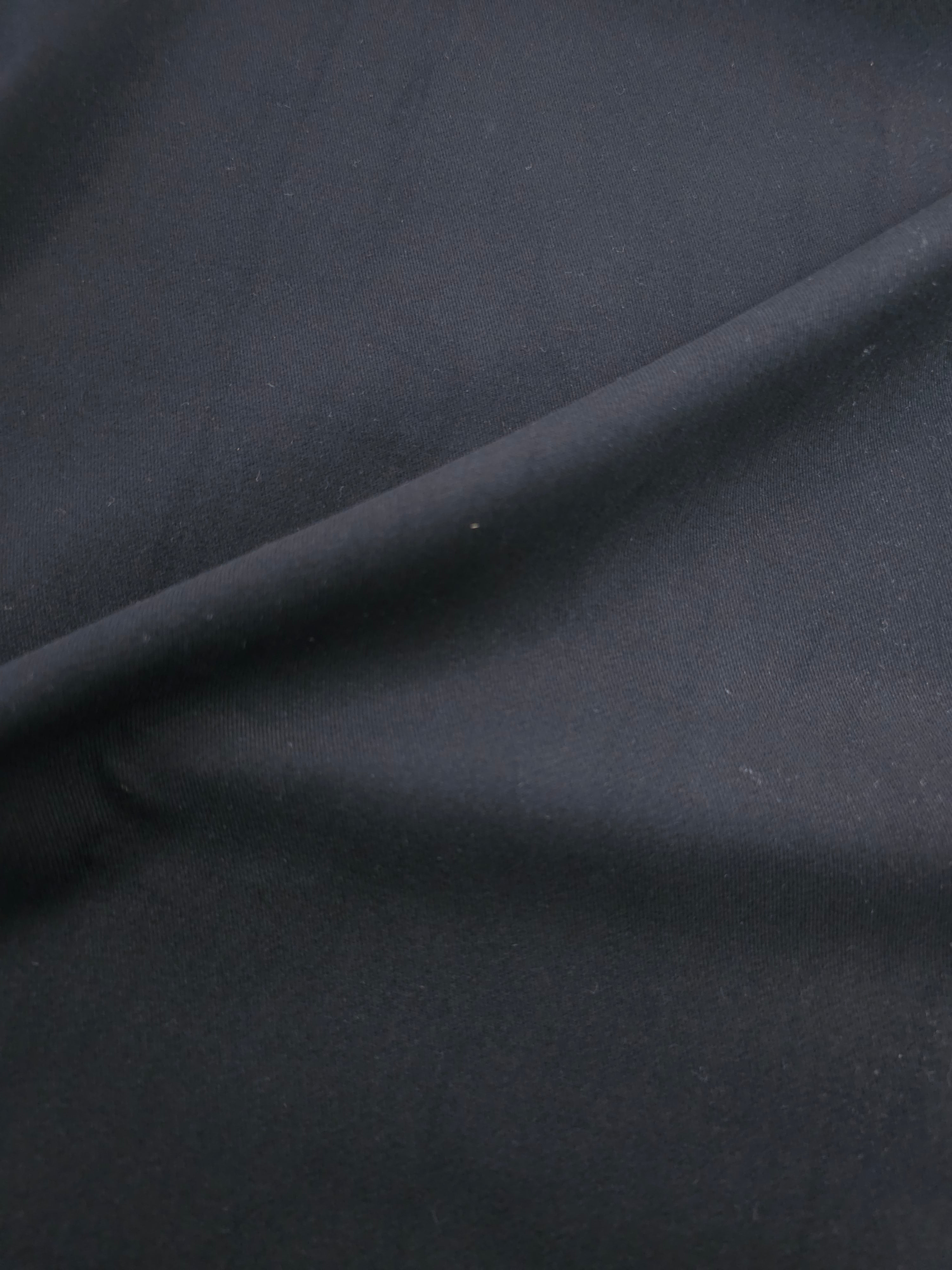 Black Lightweight Brushed Cotton Twill