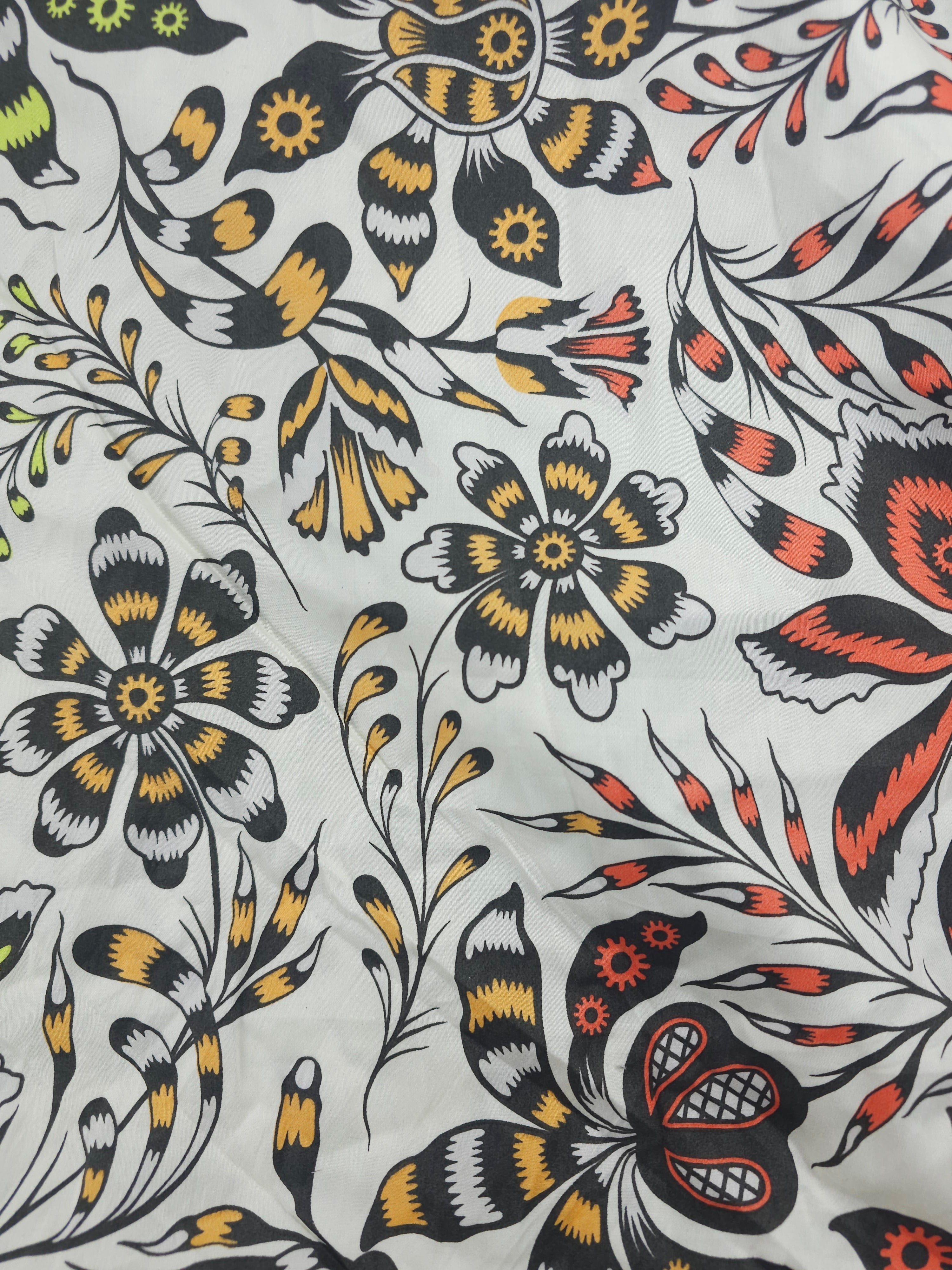 Rainbow floral Cotton sateen- 2.1m piece