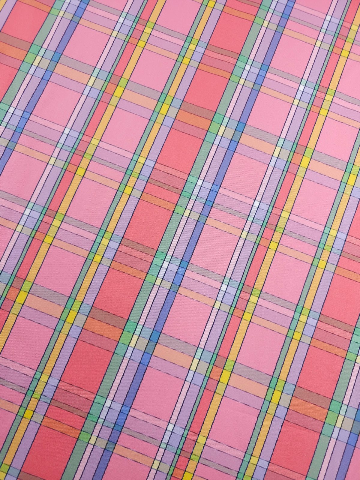 Retro Pop Tartan Mediumweight Cotton Poplin Twill
