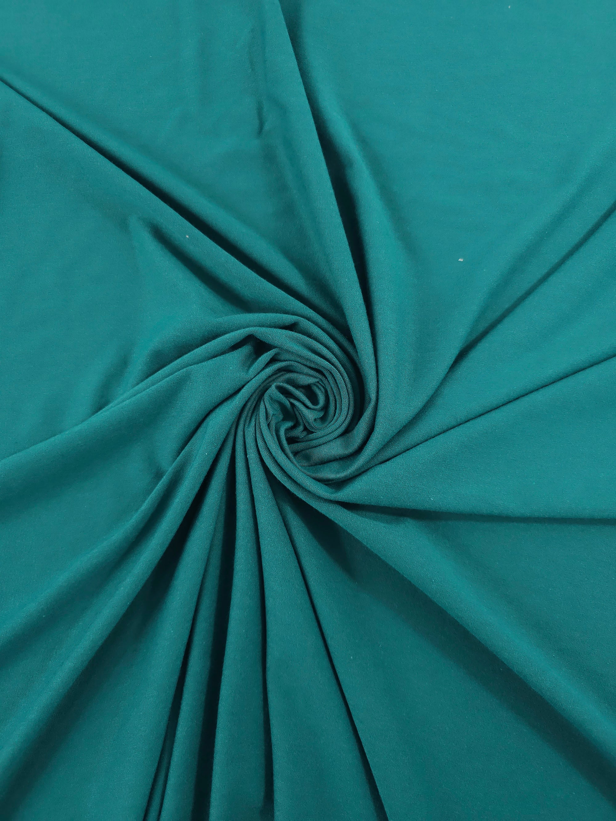 Deep Teal Organic Bamboo Cotton Jersey