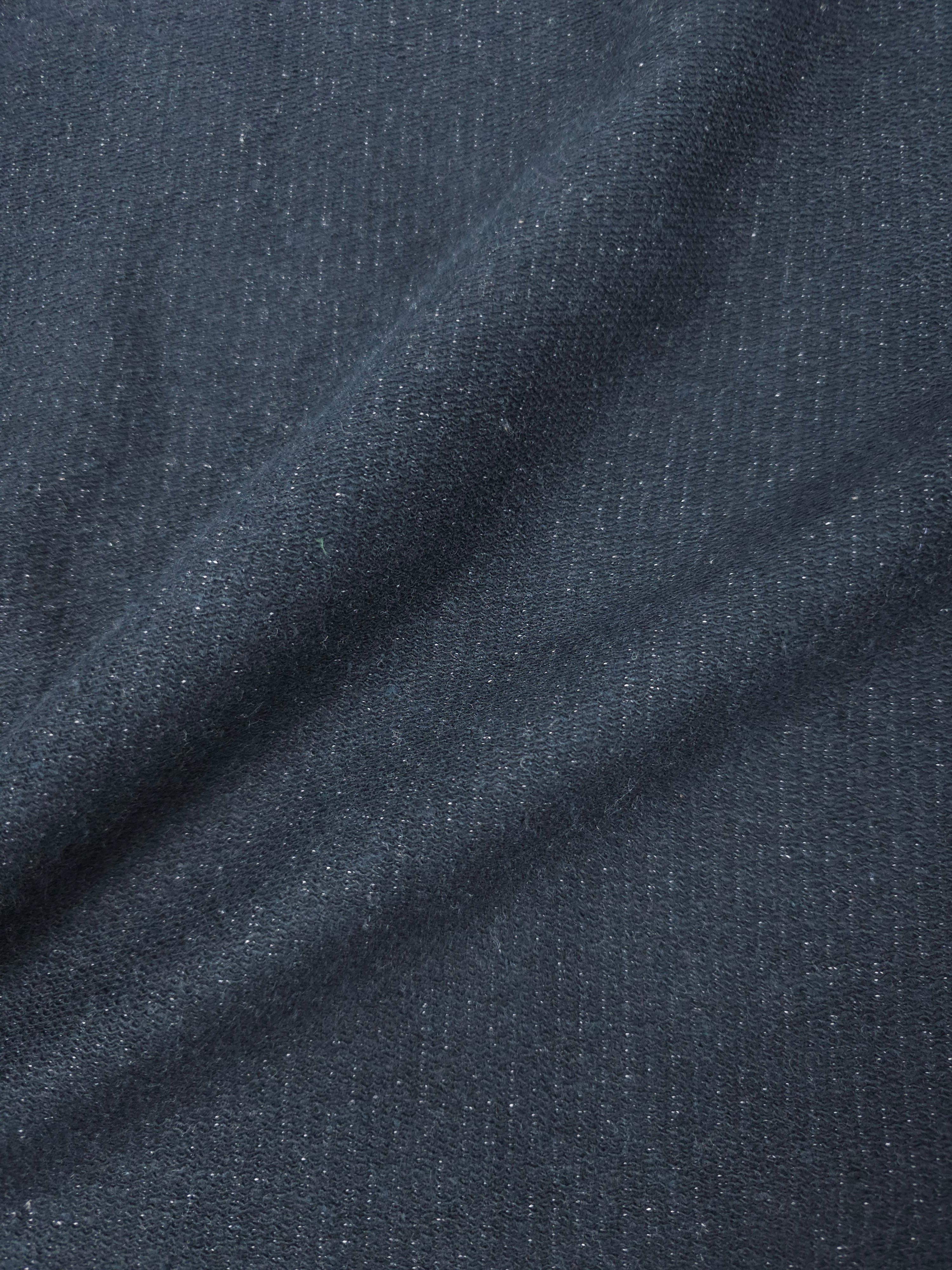 Charcoal Black Pinstripe Loopback Terry