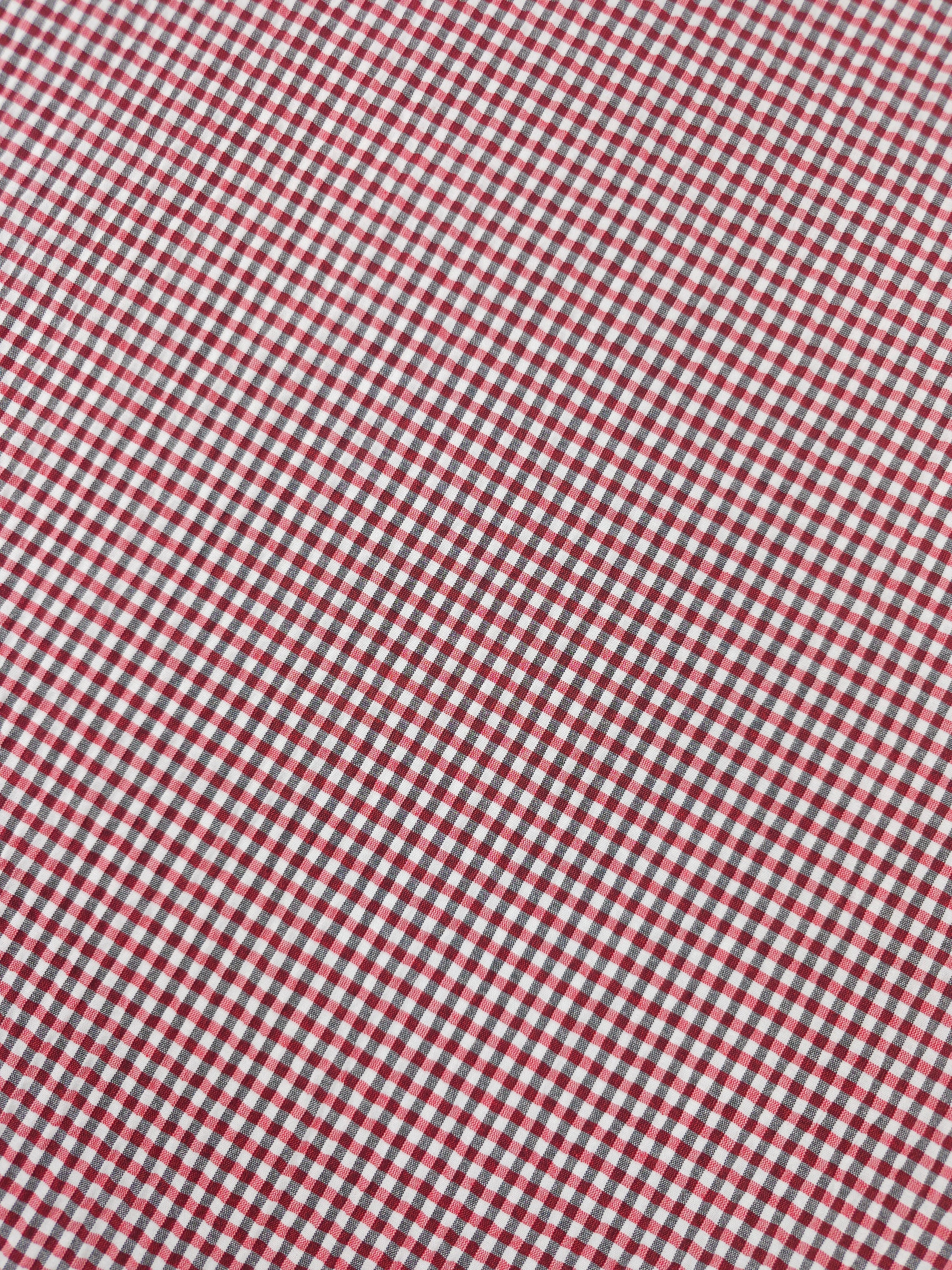 Red/Black Mini Gingham Poly Cotton