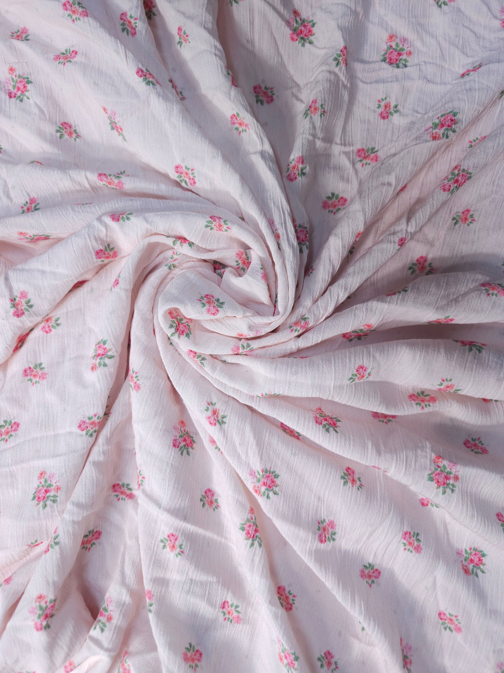 Rose Garden Crinkle Viscose - 1.6m Piece