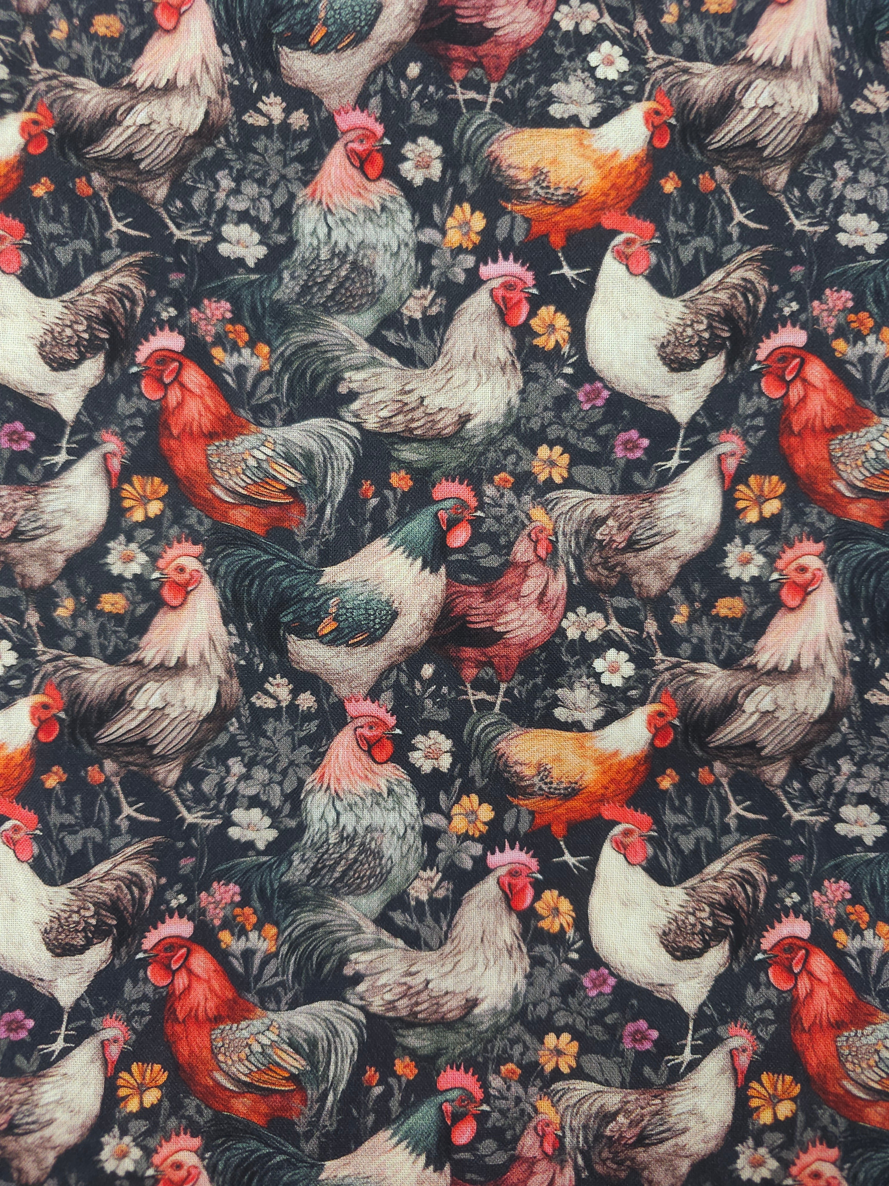 Cottage hens Cotton- 2.4m piece