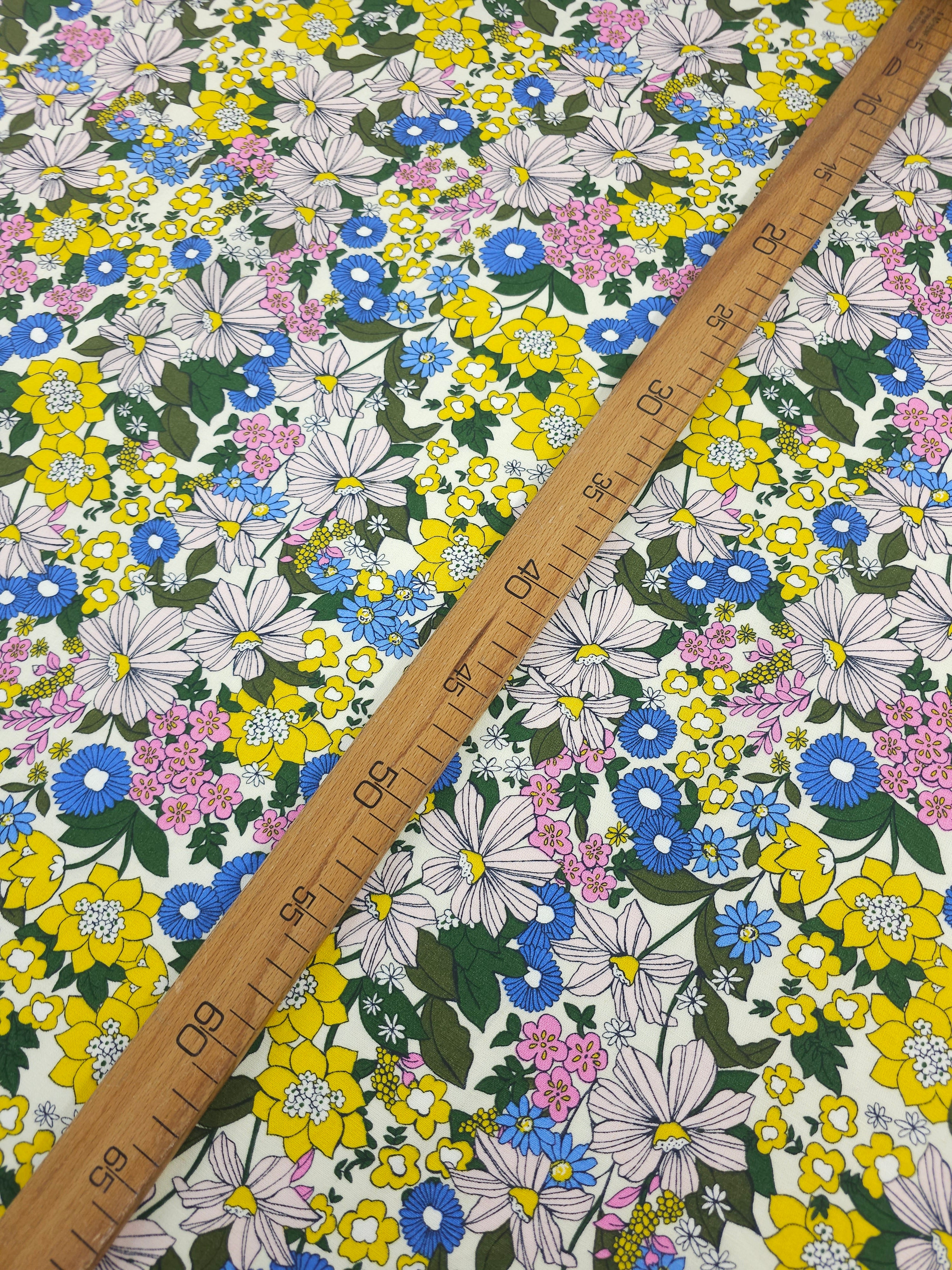 Pop Floral Garden Party Cotton Linen