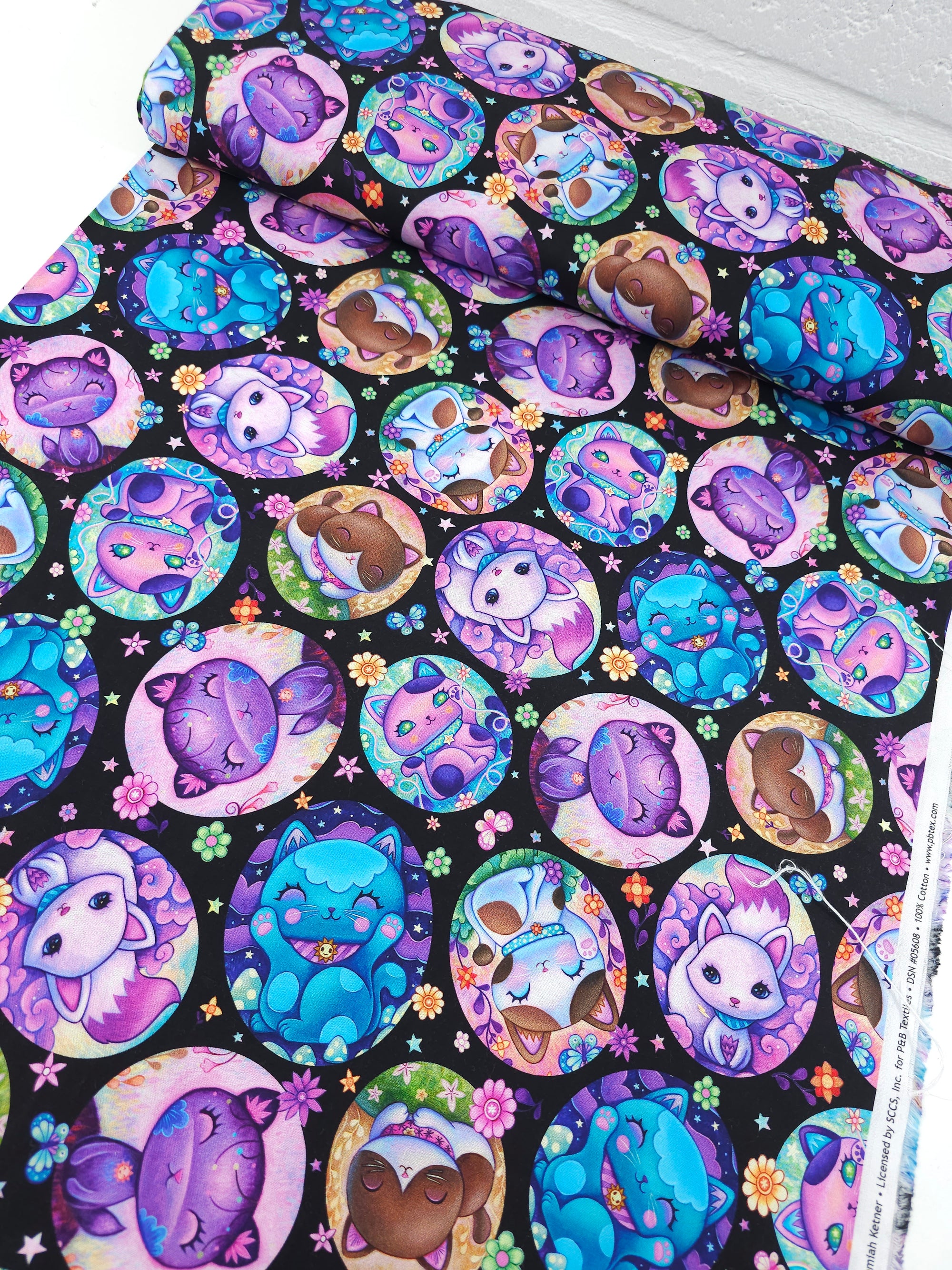 Cat Naps Crazy Kitties Badges 100% Cotton