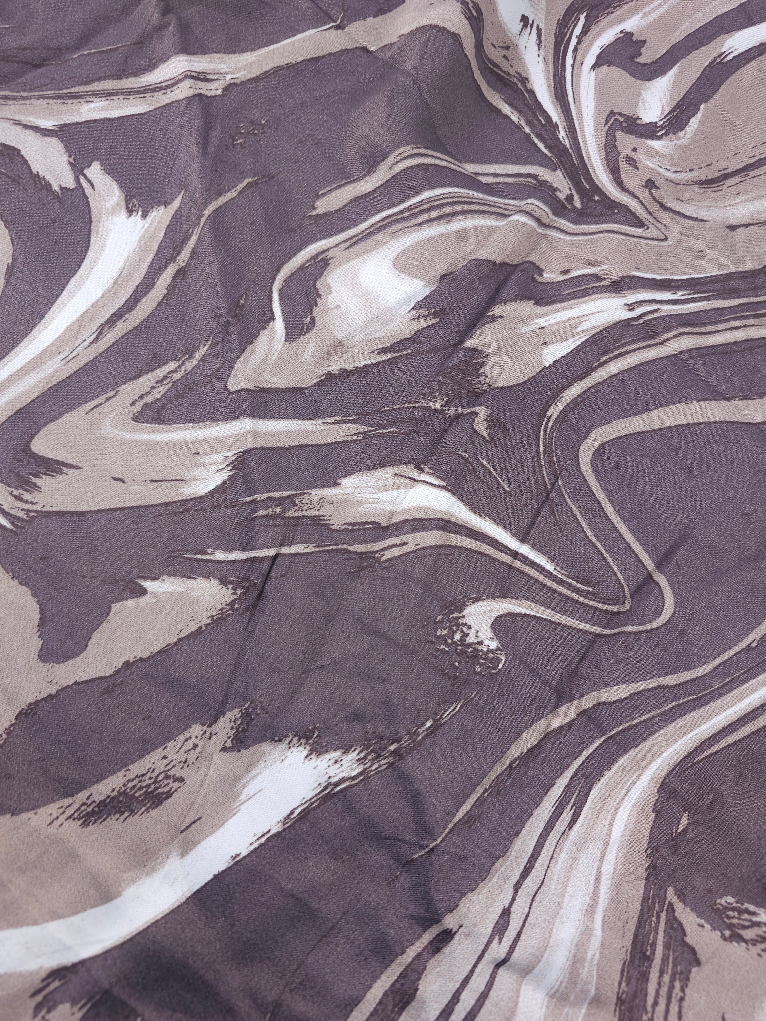 Chocolate swirl Viscose satin- 1.7m