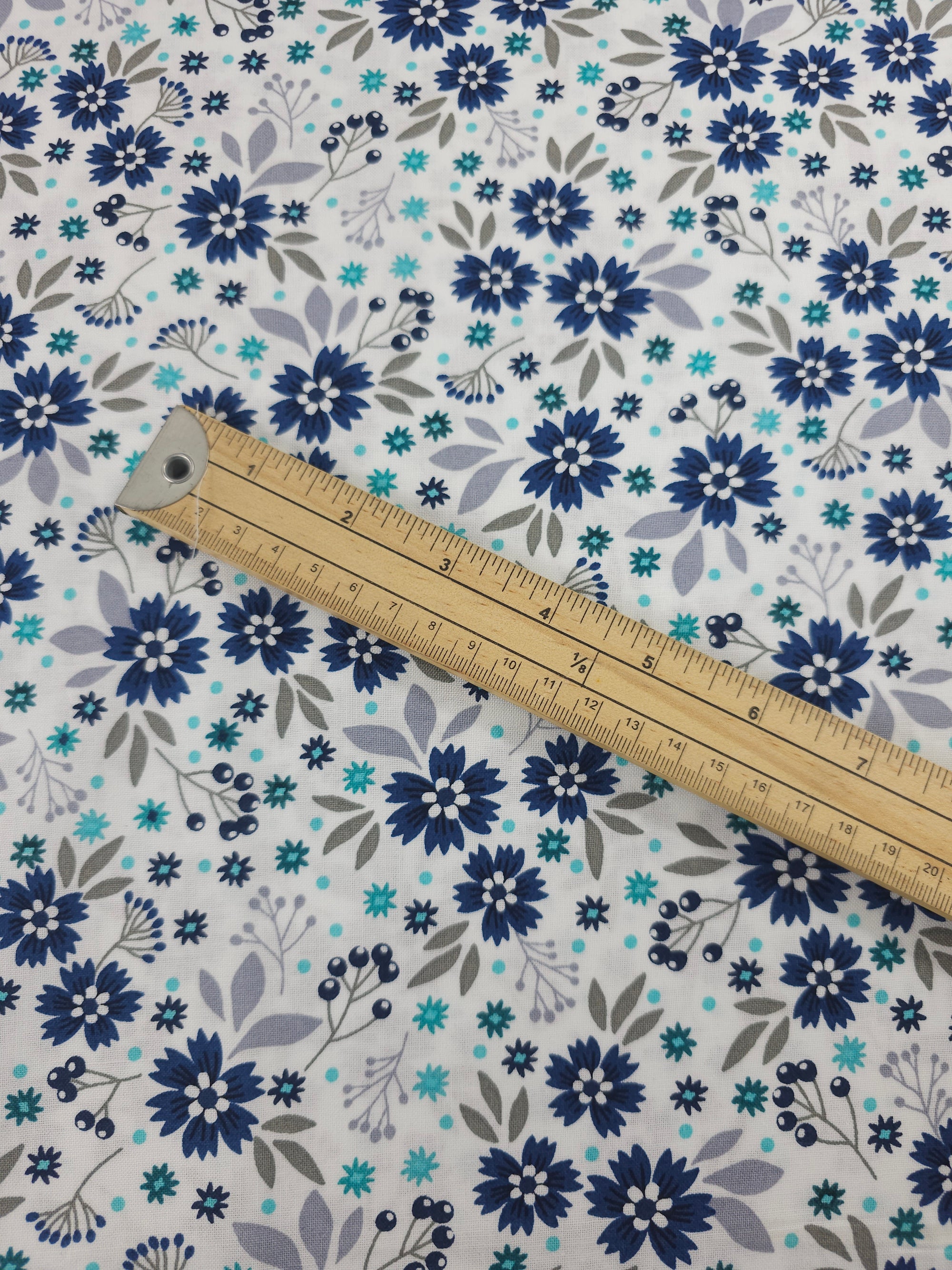 Navy Garden Bloom 100% Cotton