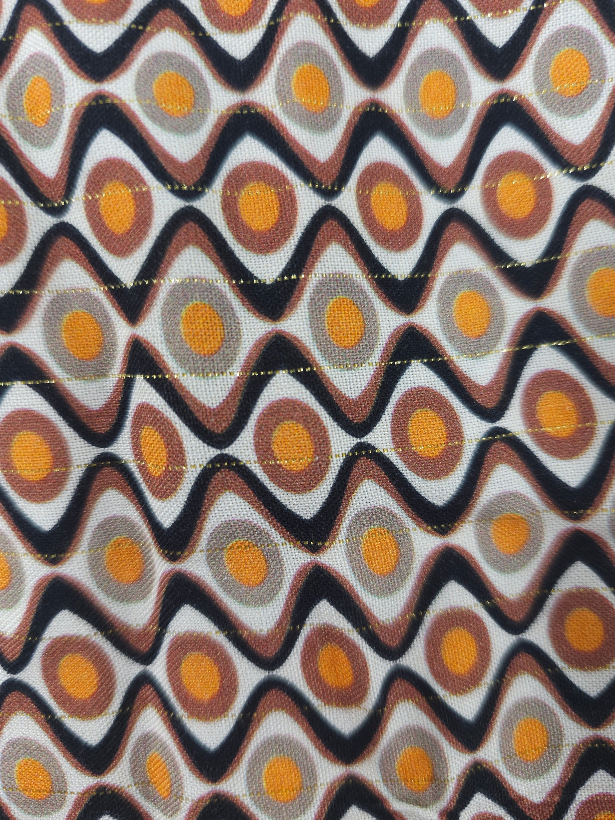 Retro repeat Viscose- 1.2m piece