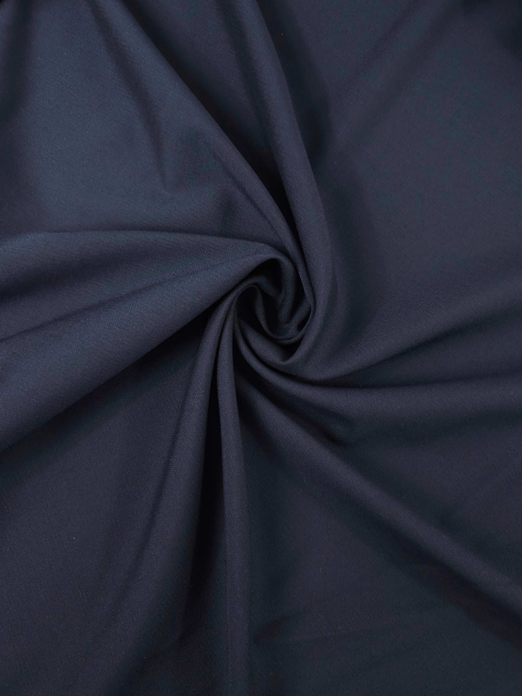 Ultra Dark Navy Poly Wool Suiting - 3m Piece