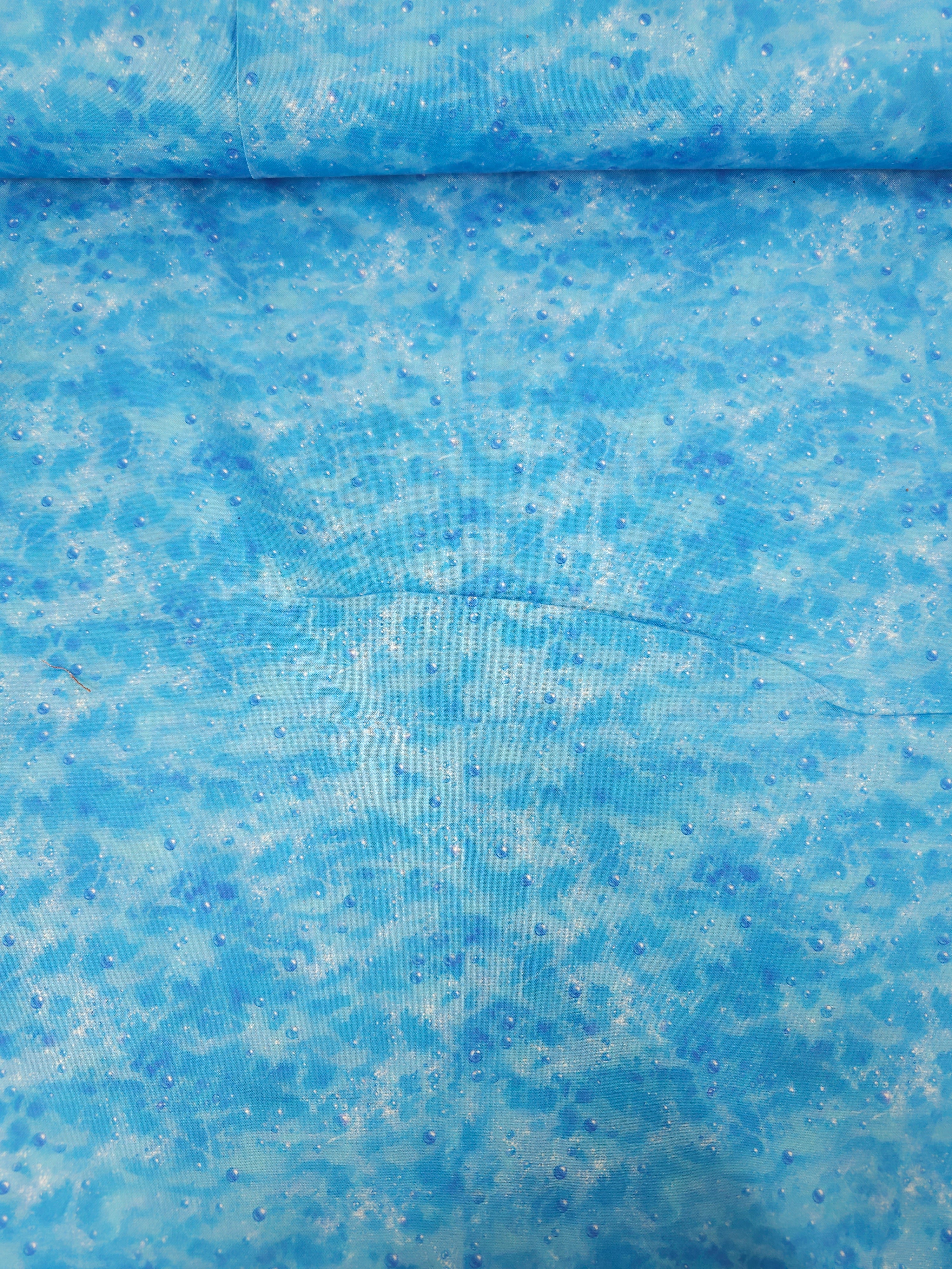 Blue Bubble Waters 100% Cotton