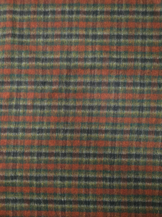 Red/Khaki Tartan Lightweight 100% Wool