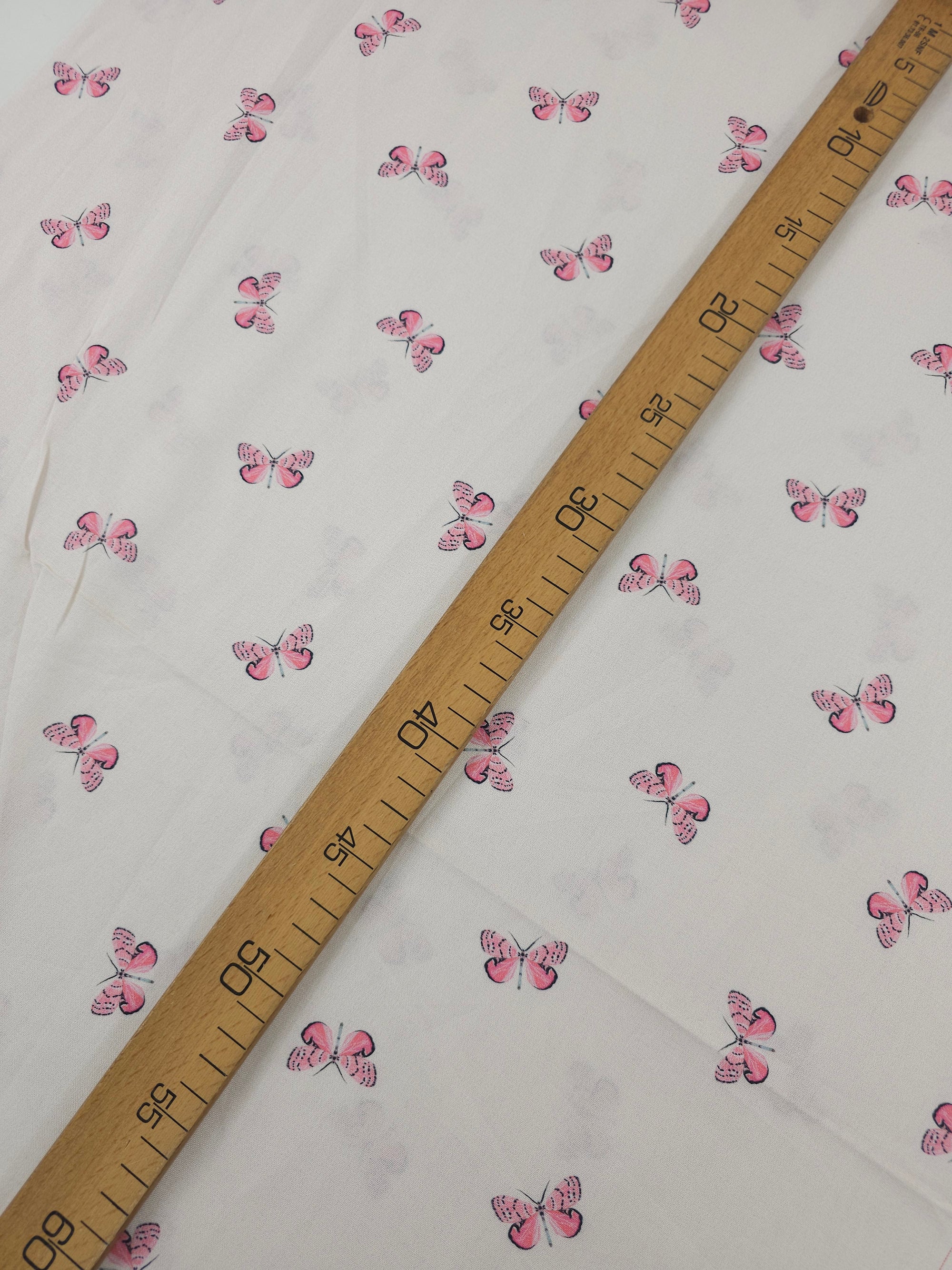Pale Pink Butterflies 100% Cotton - Michael Miller