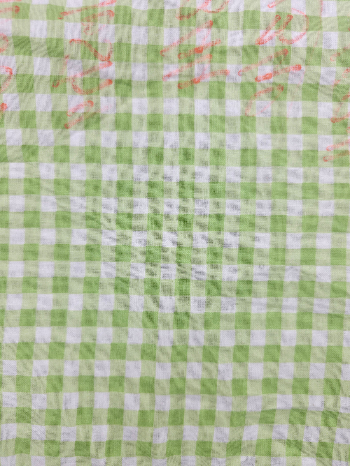 Apple green gingham Cotton- 1.8m piece