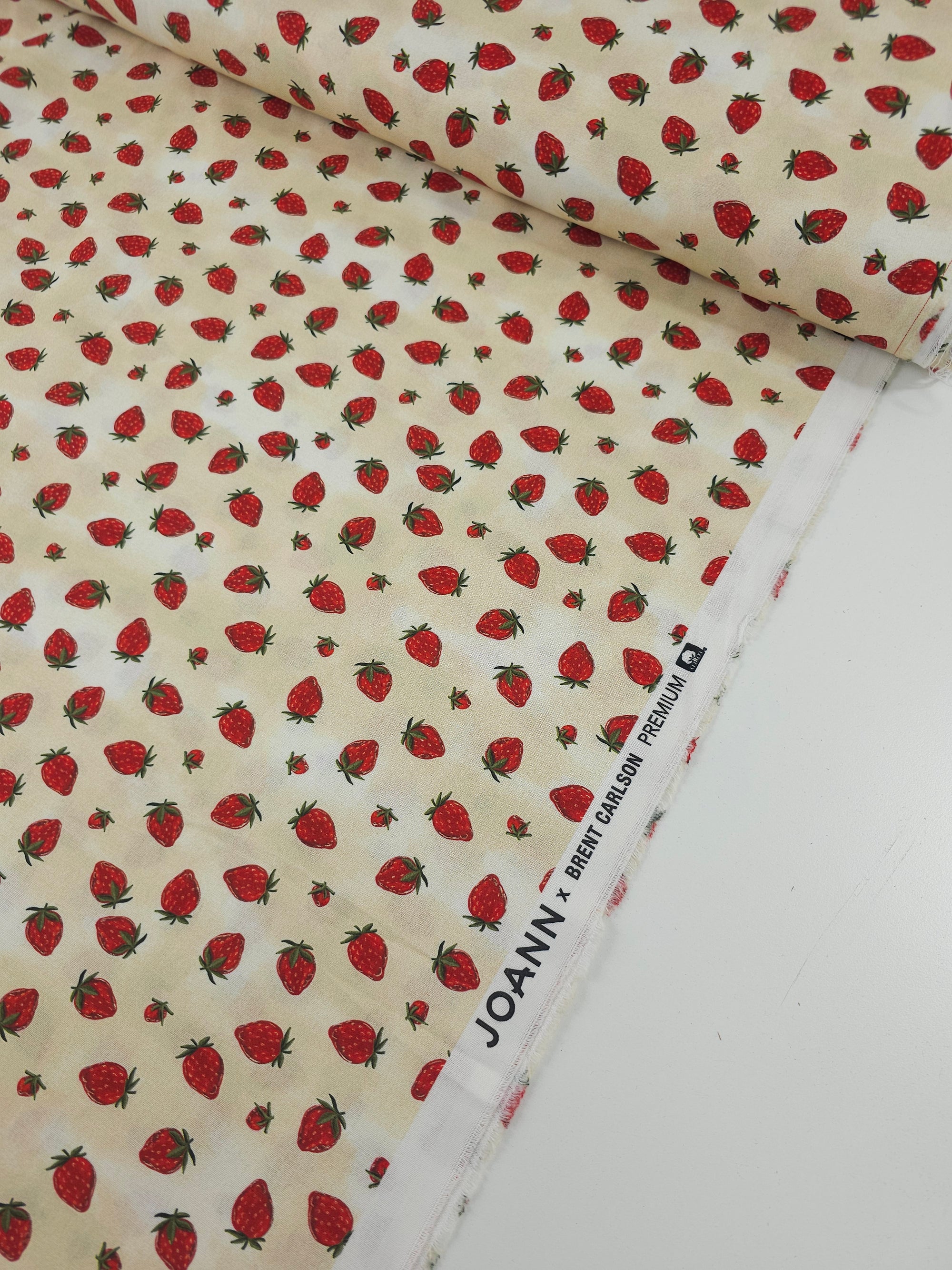 Retro Strawberry 100% Cotton - Joann x Brent Carlson