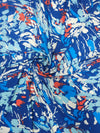Blue Abstract Brushstroke Poly Jersey