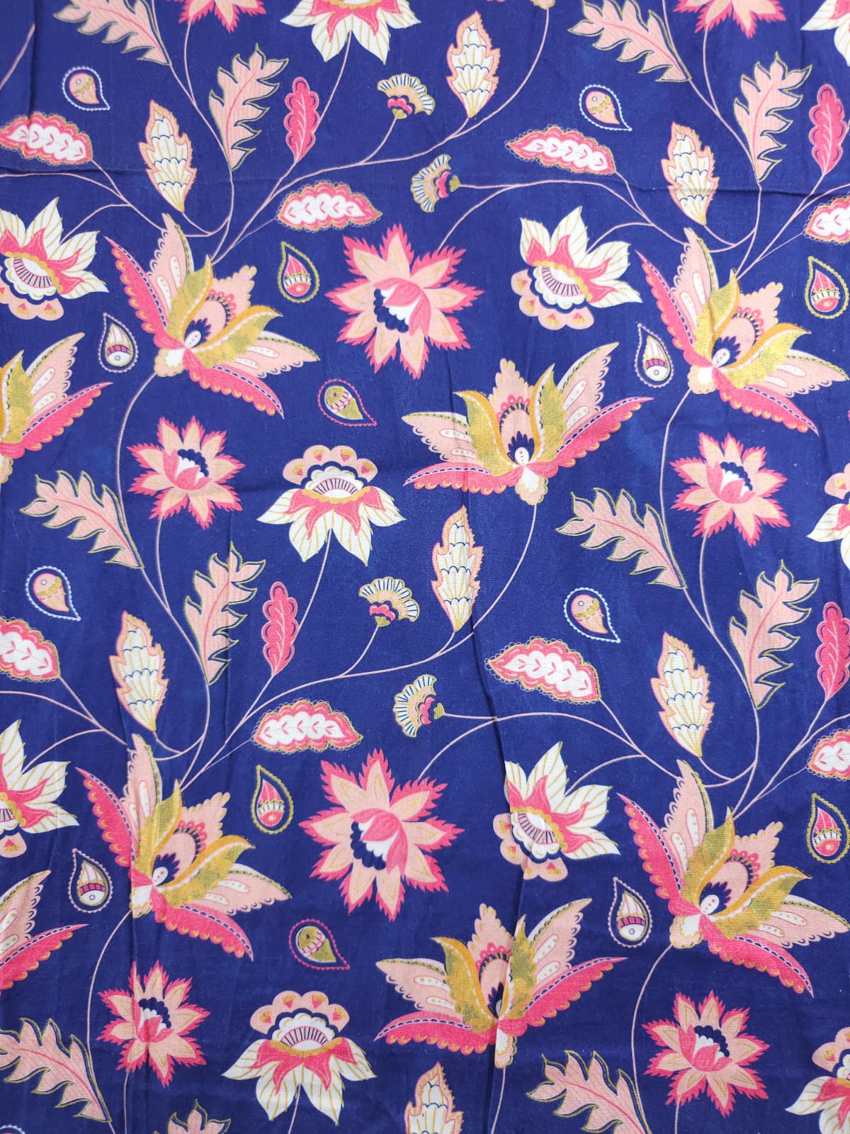 Blue Starlit Paisley Oasis Cotton (Various Sizes)