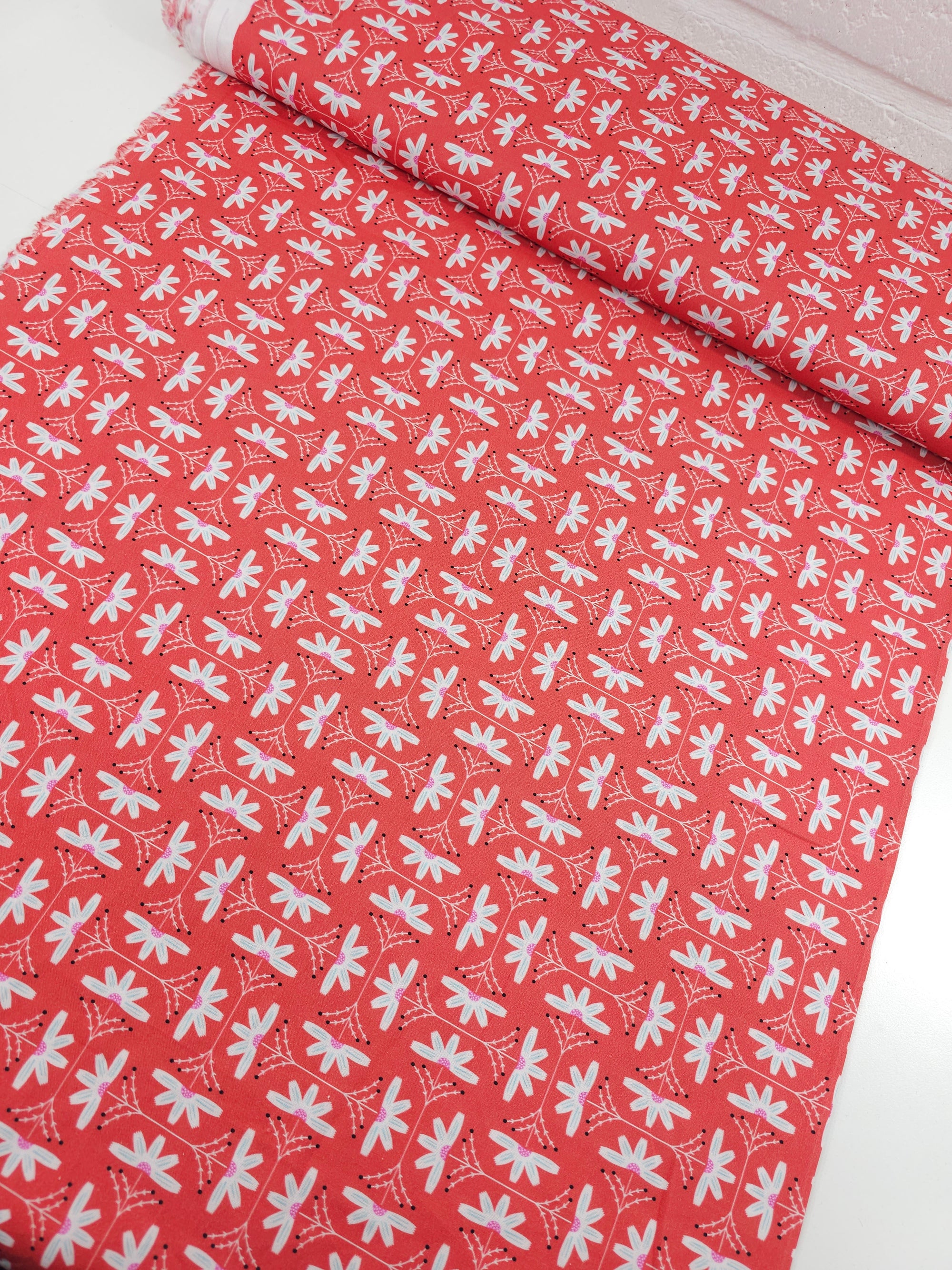 Coral Meadows Abloom 100% Cotton