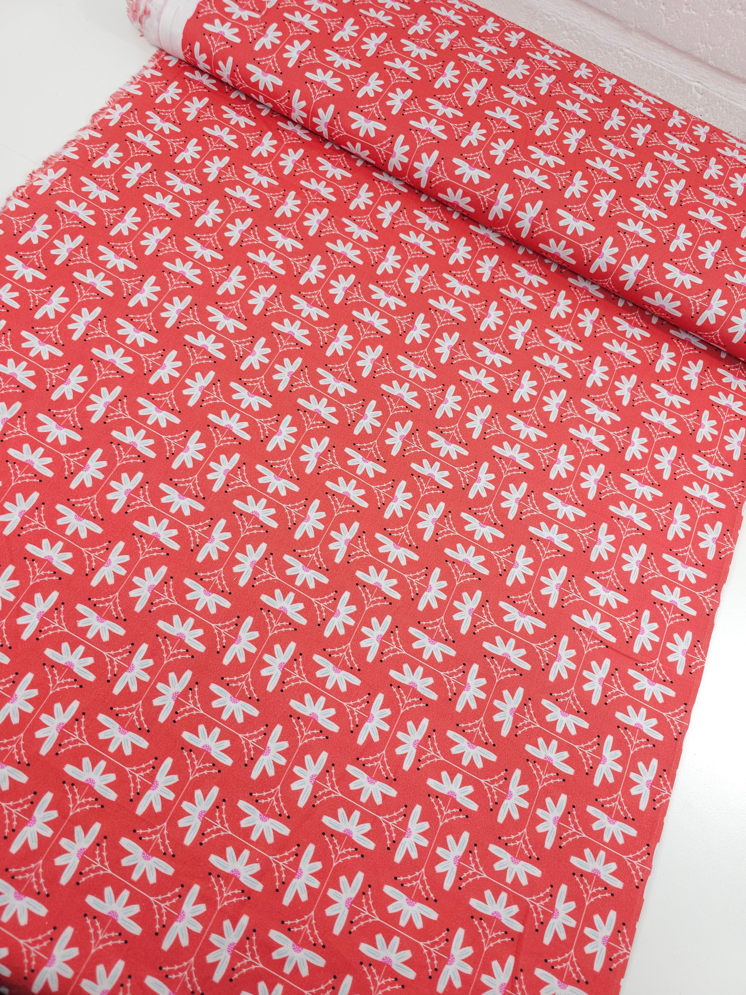 Coral Meadows Abloom 100% Cotton