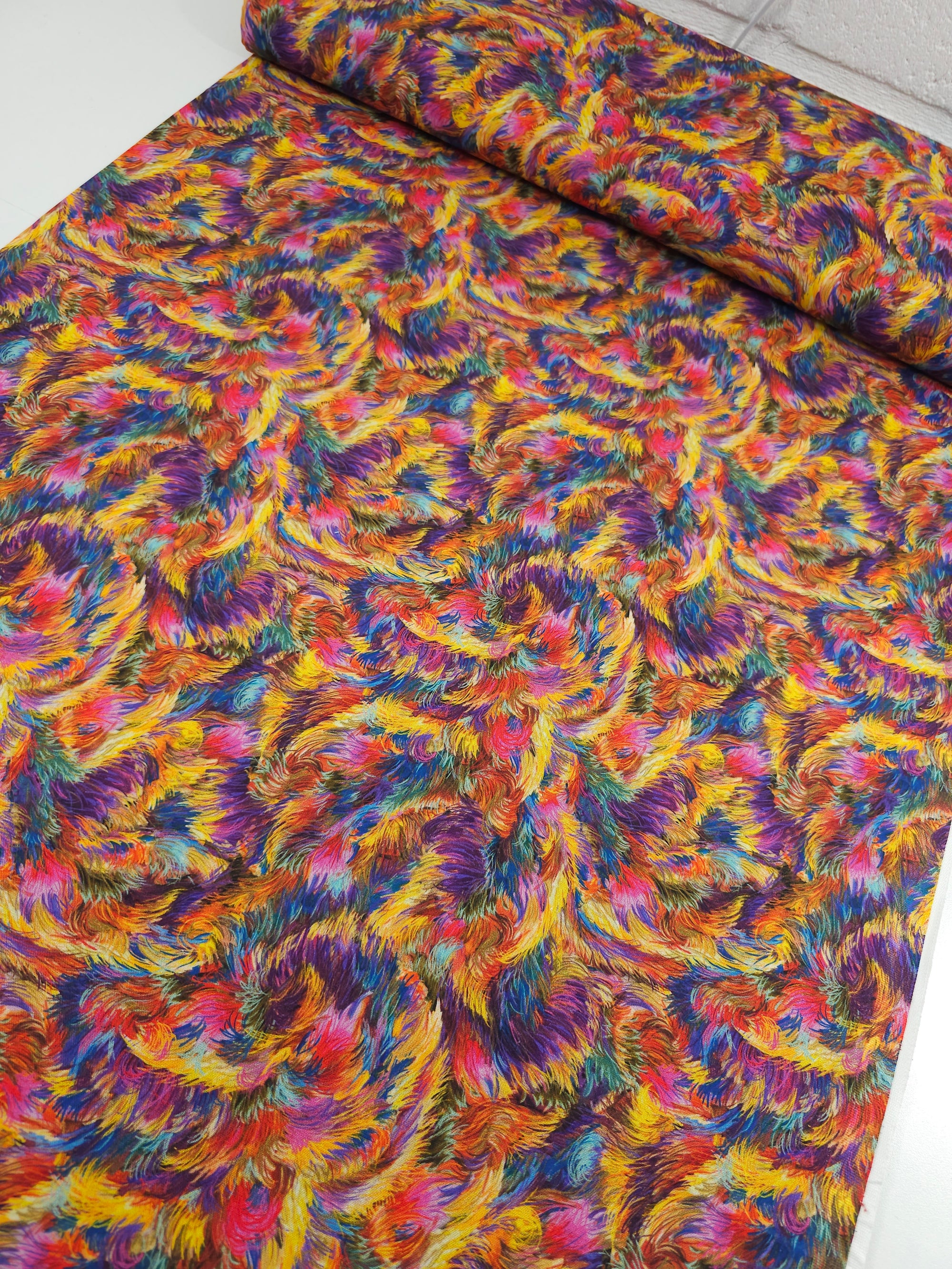 Multicolour Abstract Rio Feather 100% Cotton