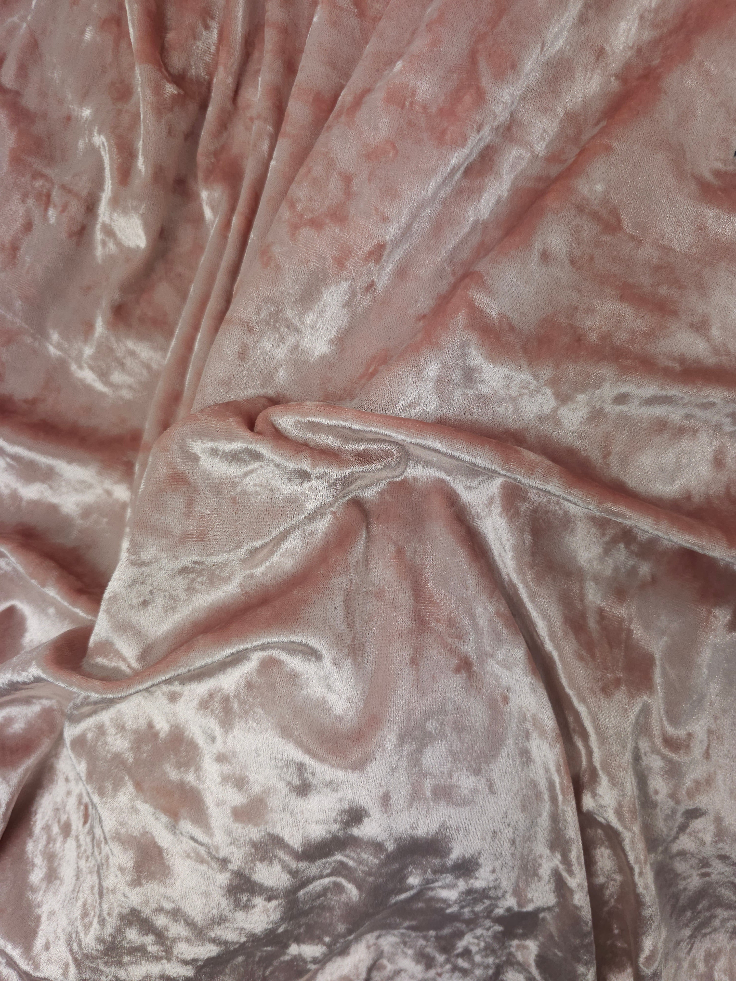 Coral Sunset Glow Poly Velvet - 4.8m Piece