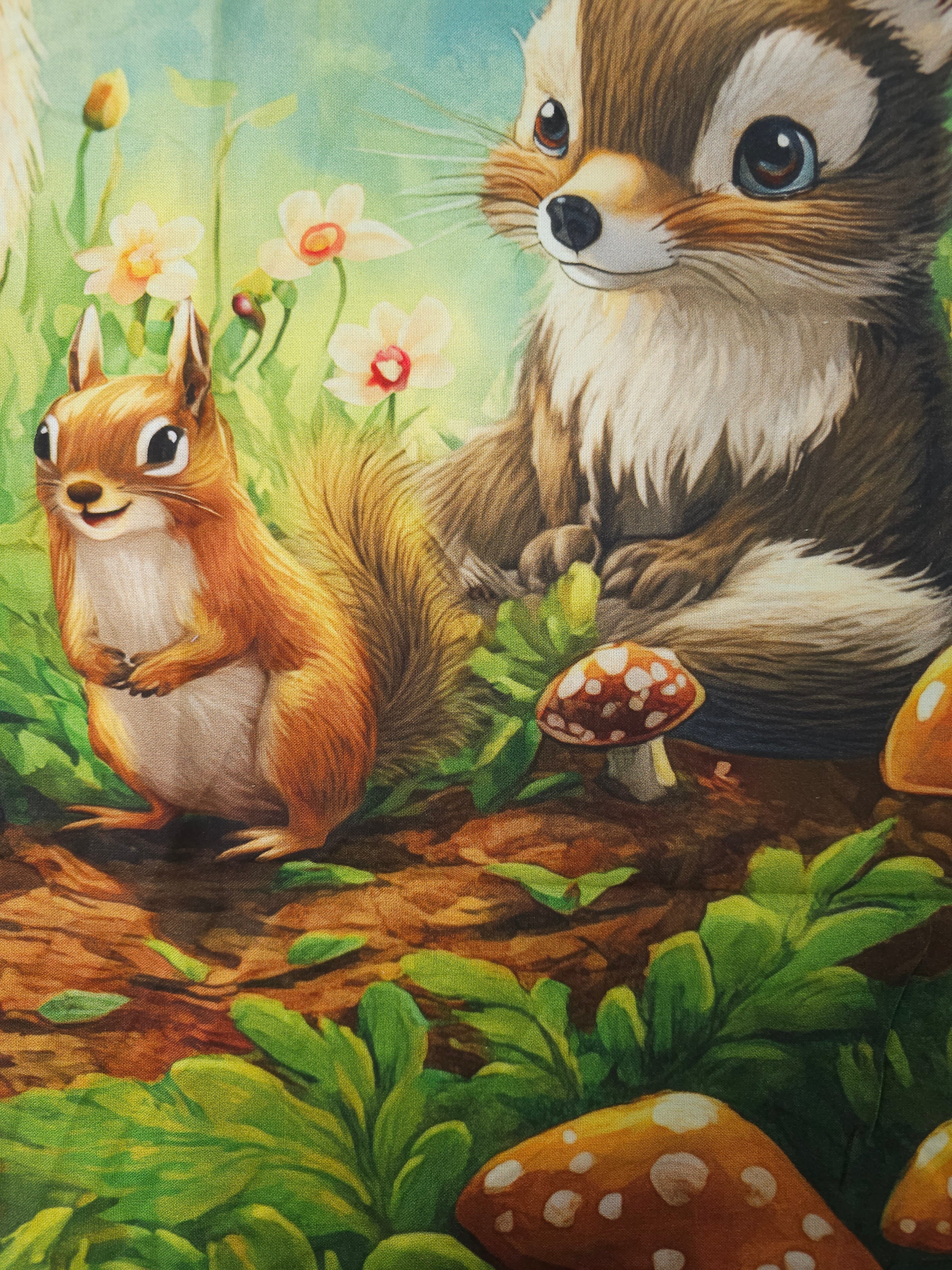 Woodland Cotton panel- 1.1m