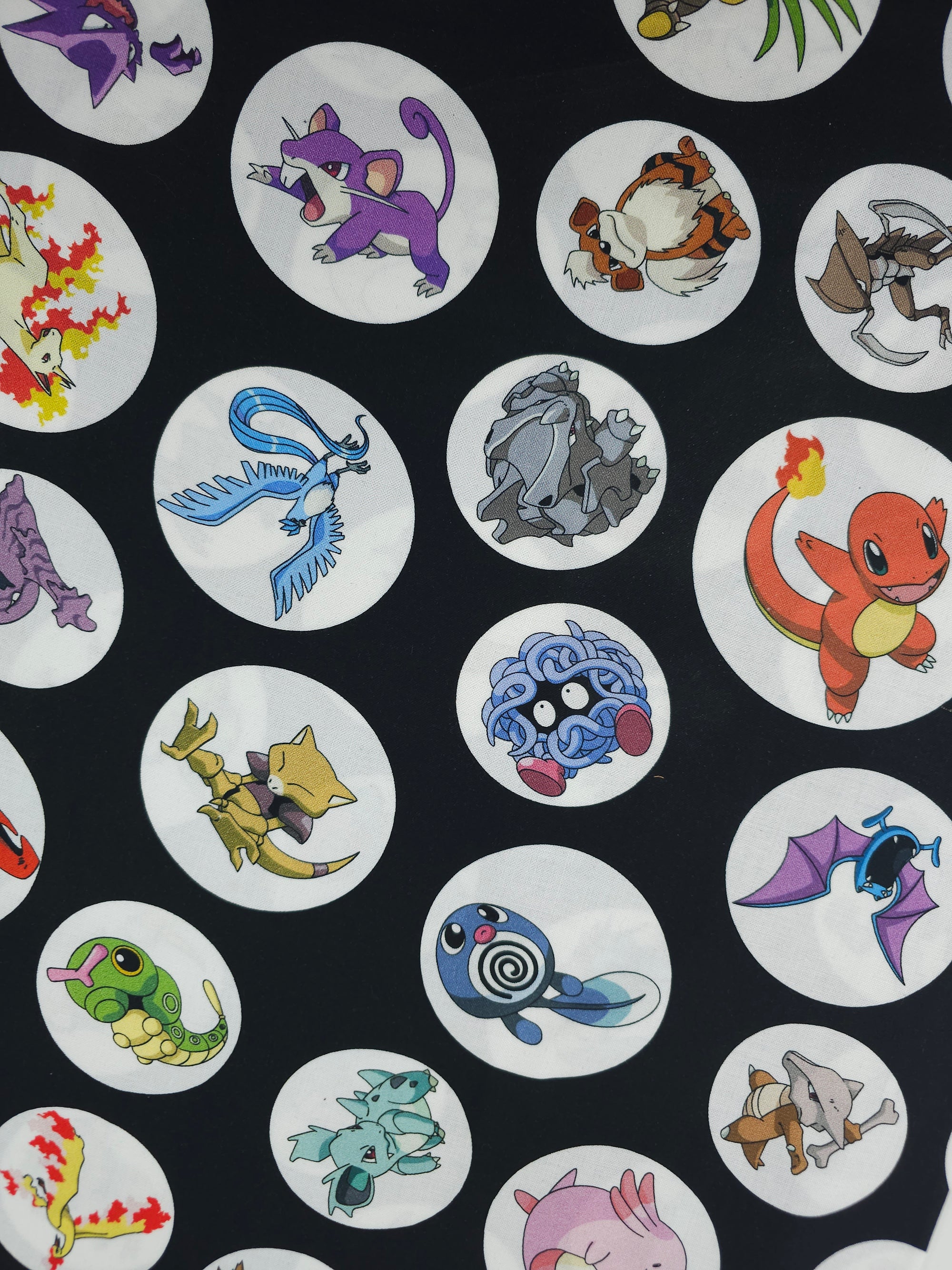 P*O*K*E*M*O*N Character Circles 100% Cotton