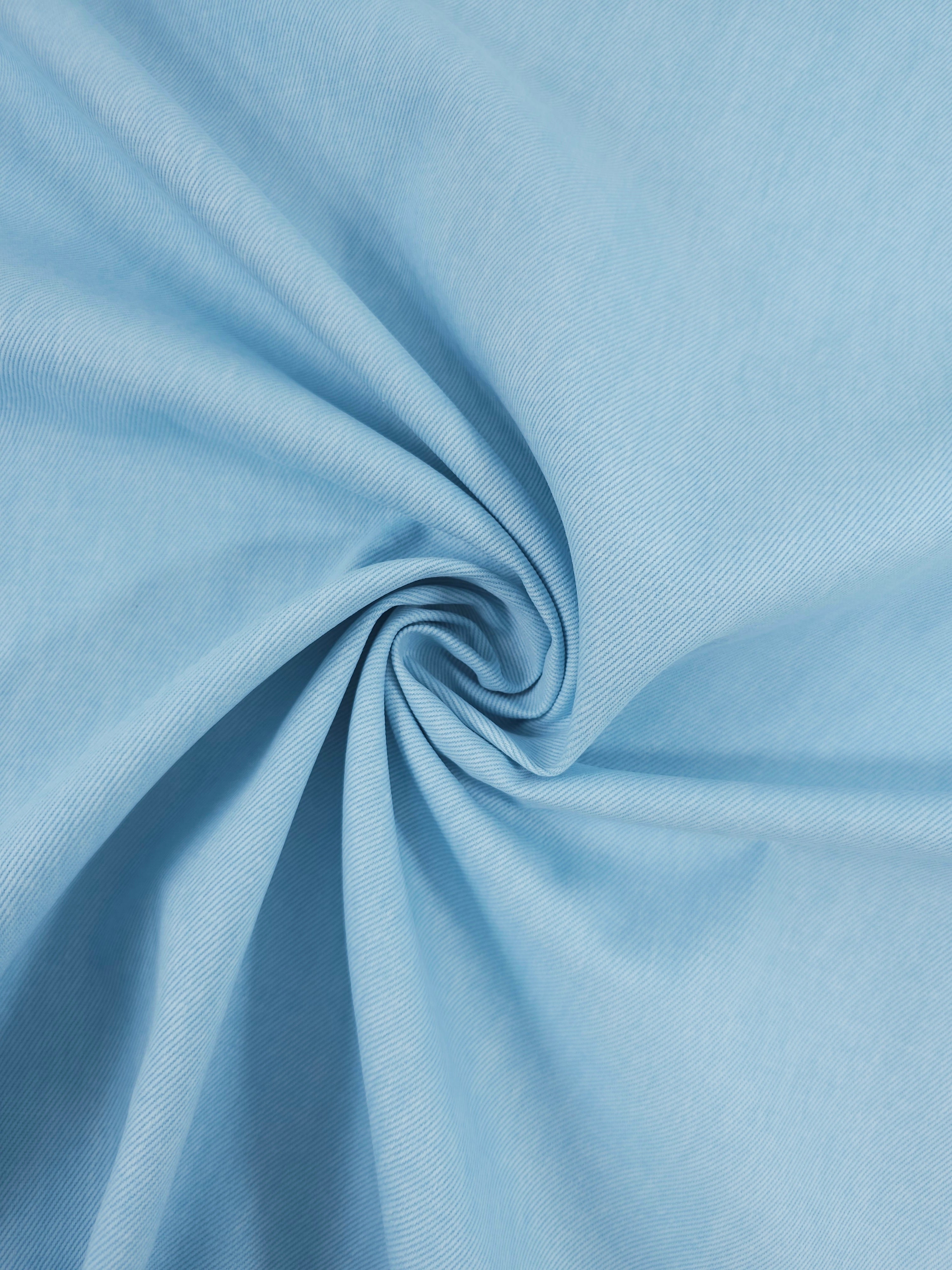 Light Blue Washed Twill Denim