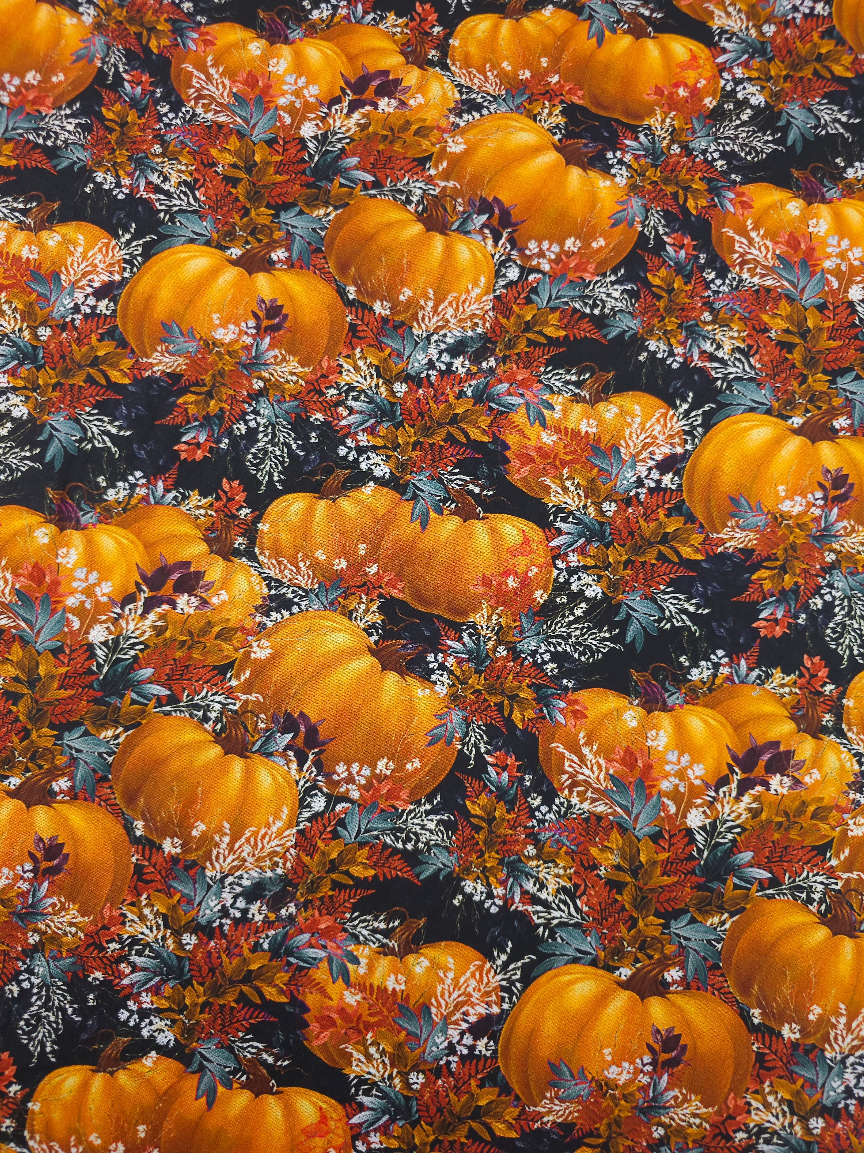 Fall Leaves Pumpkin Patch 100% Cotton - Joann