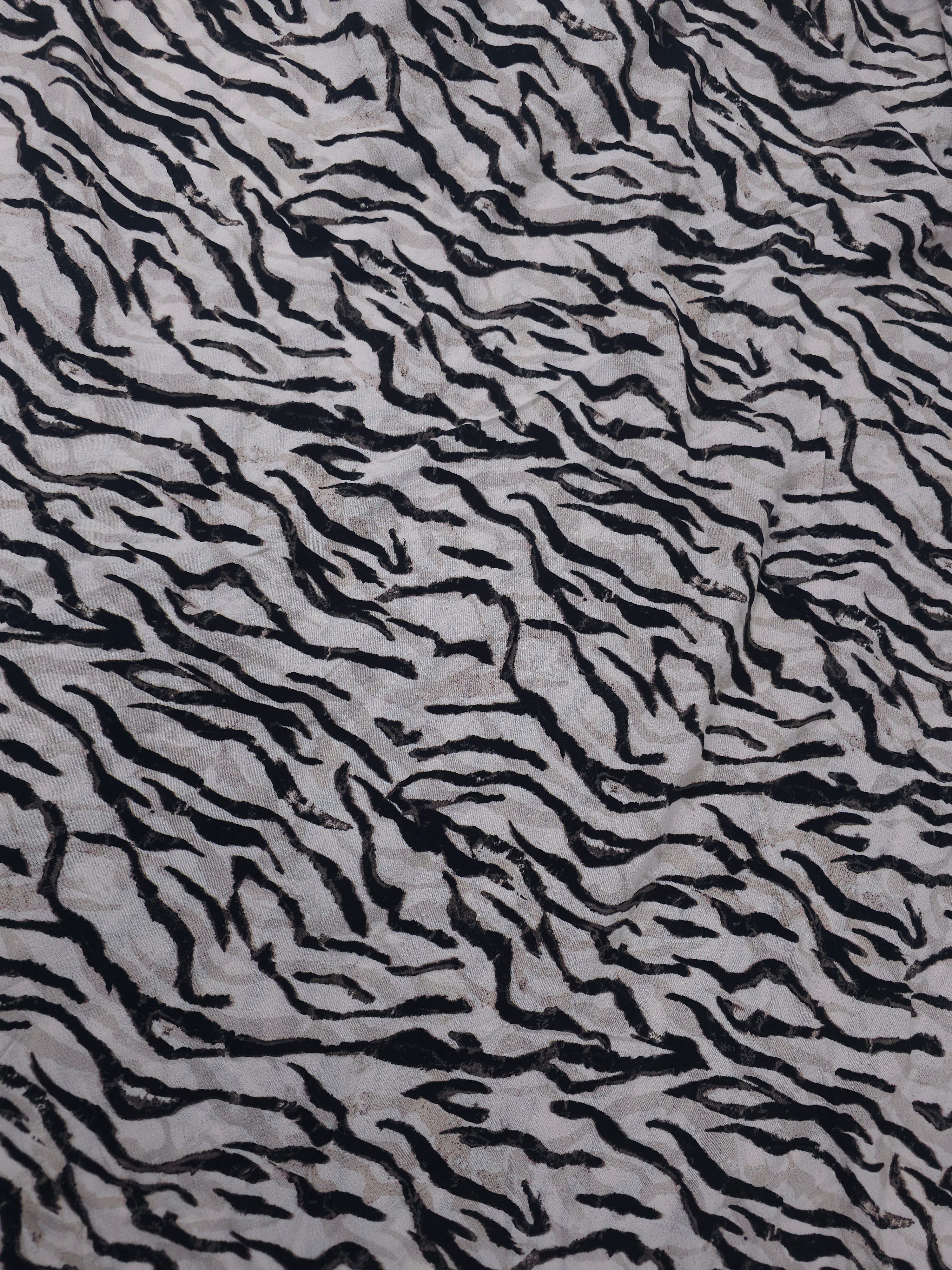Mixes zebra Viscose crepe- 1.6m piece
