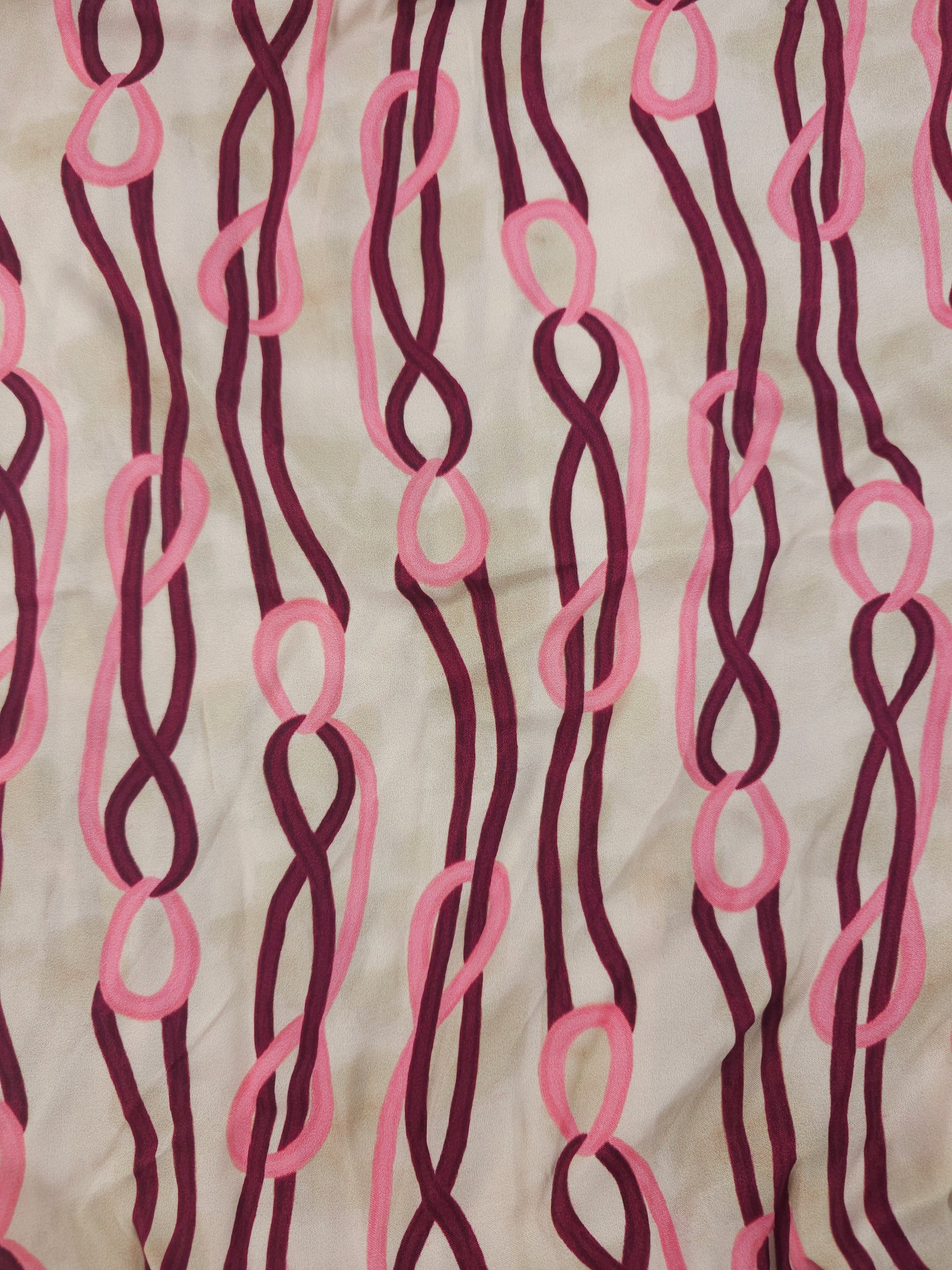 Looping chains Viscose sateen- 1.3m piece