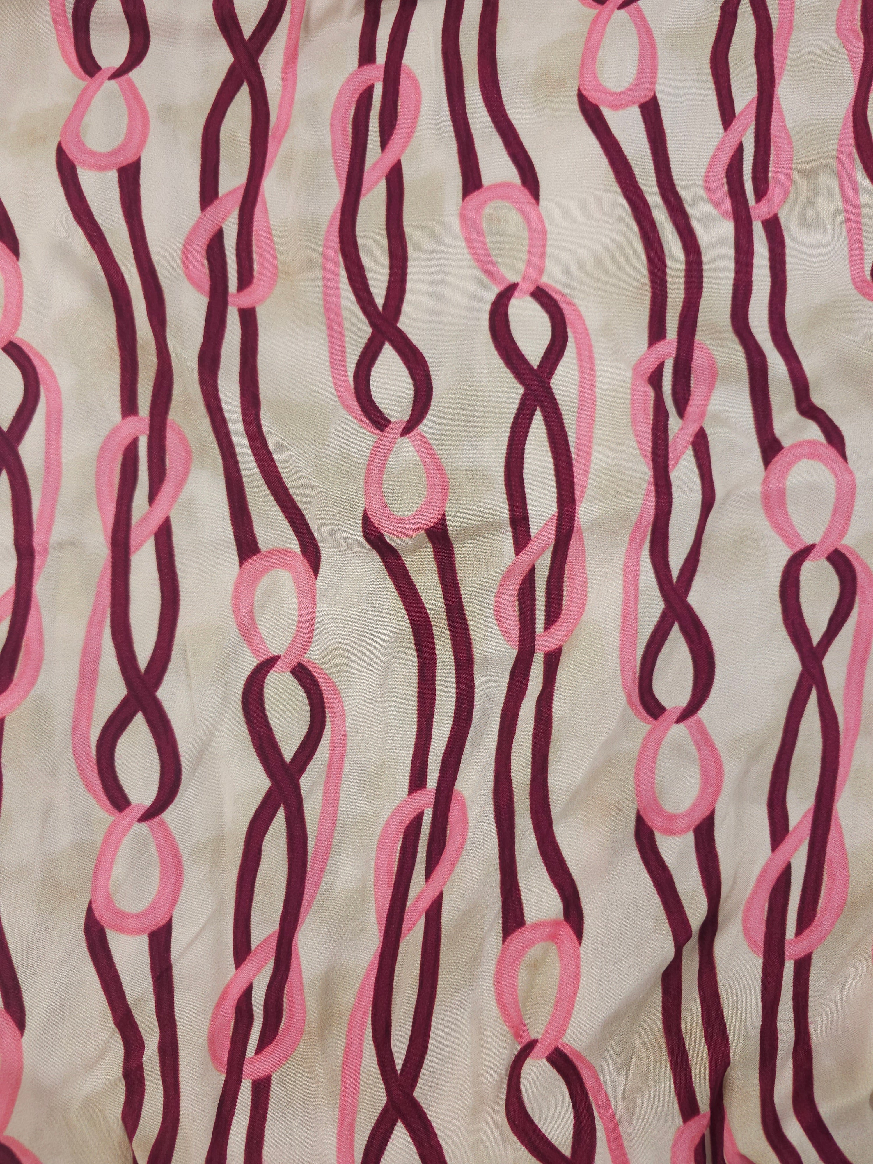 Looping chains Viscose sateen- 1.3m piece