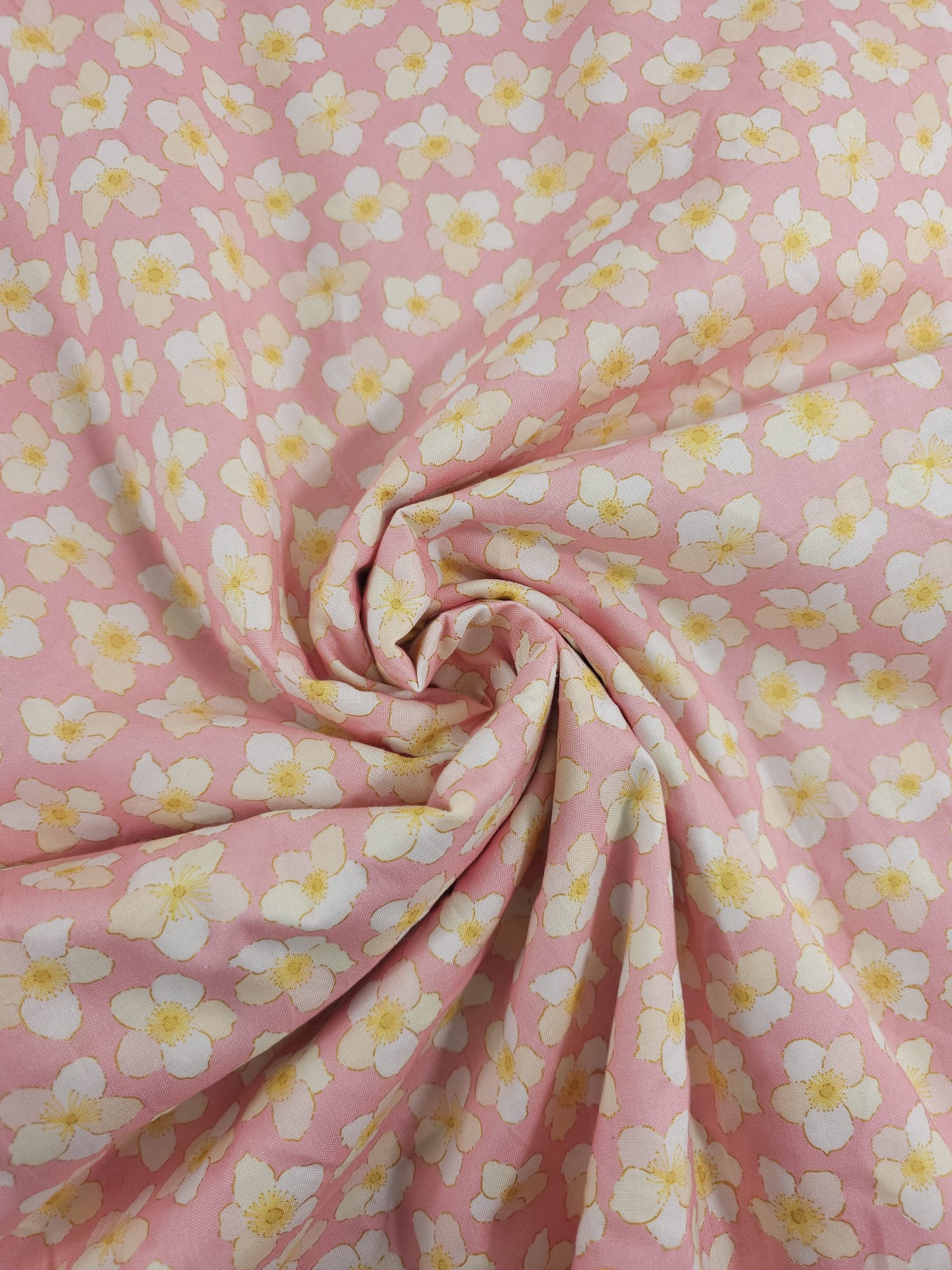 Pink Daisy Field Cotton - 3m piece