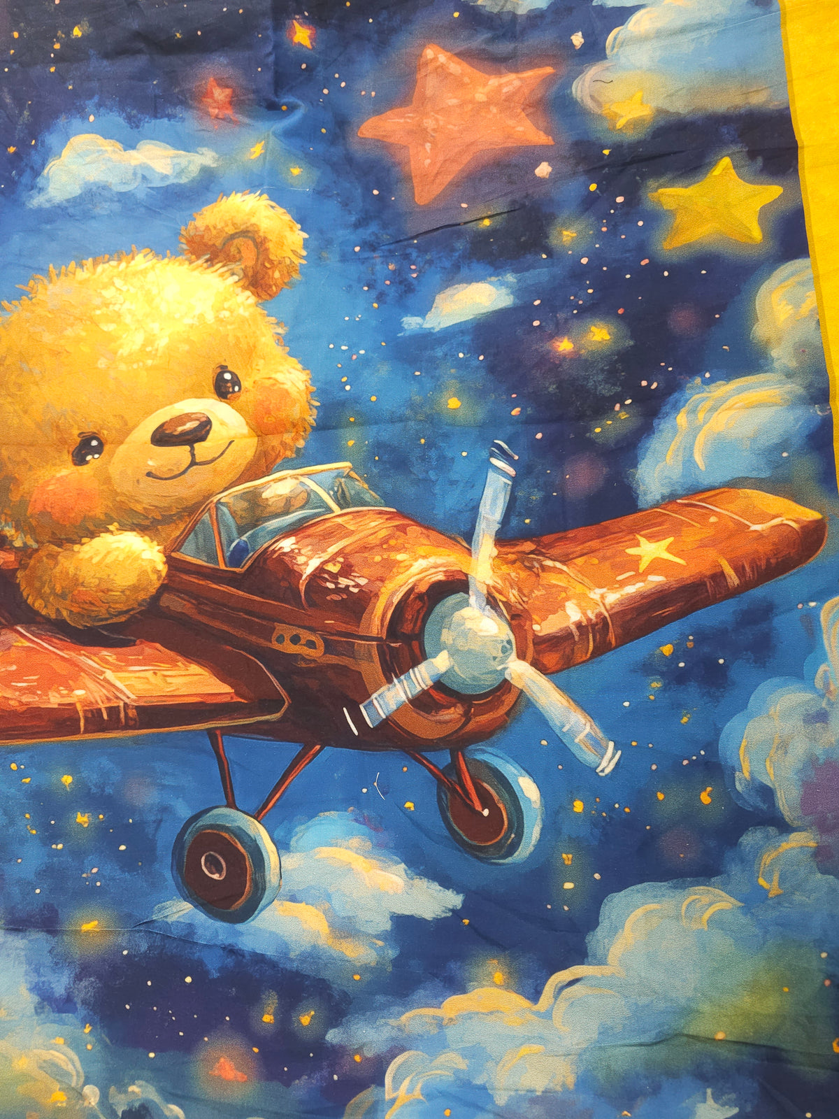 Teddy's plane Cotton panel- 2m piece