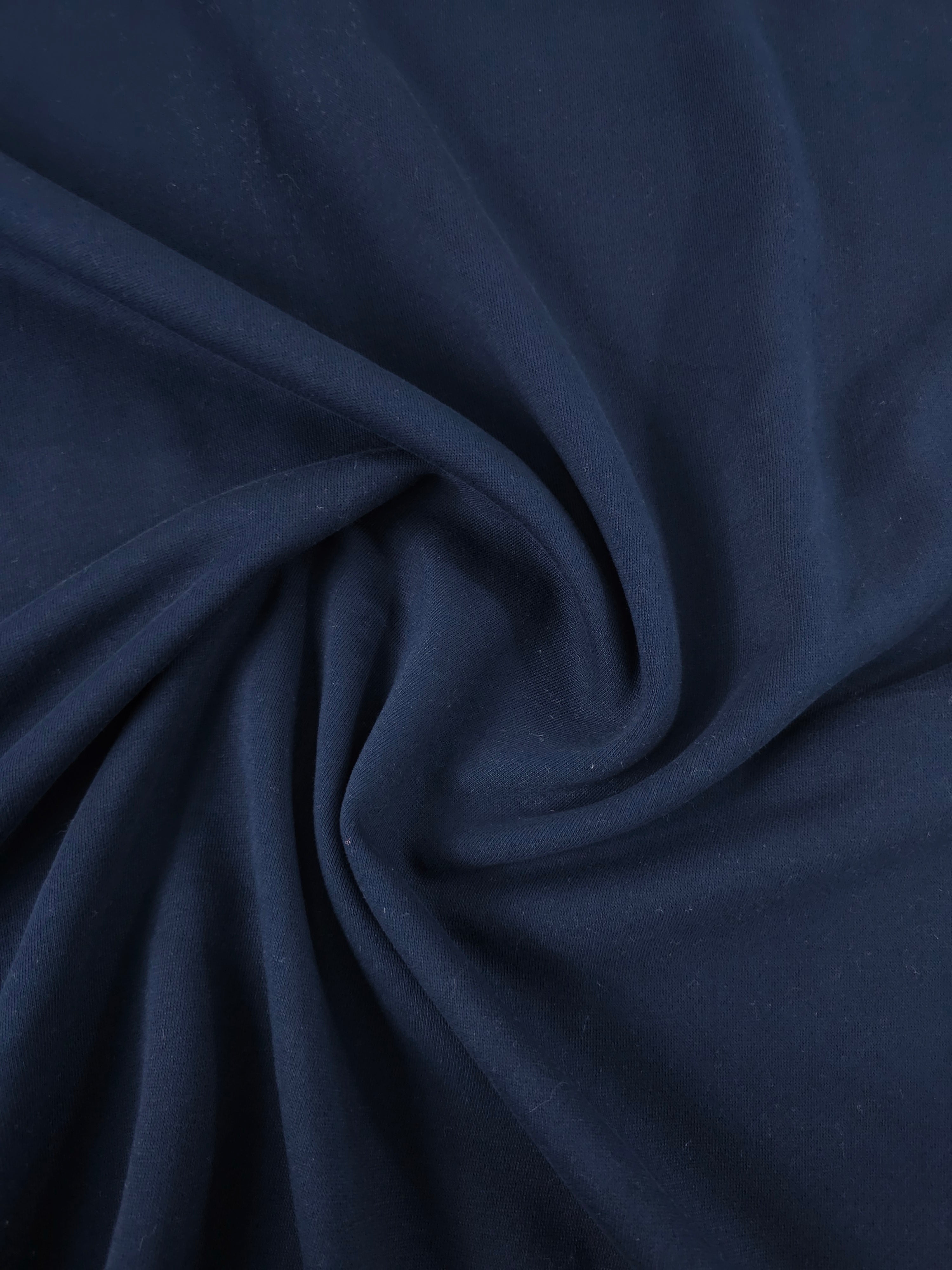 Dark Navy Fleece Backed Terry