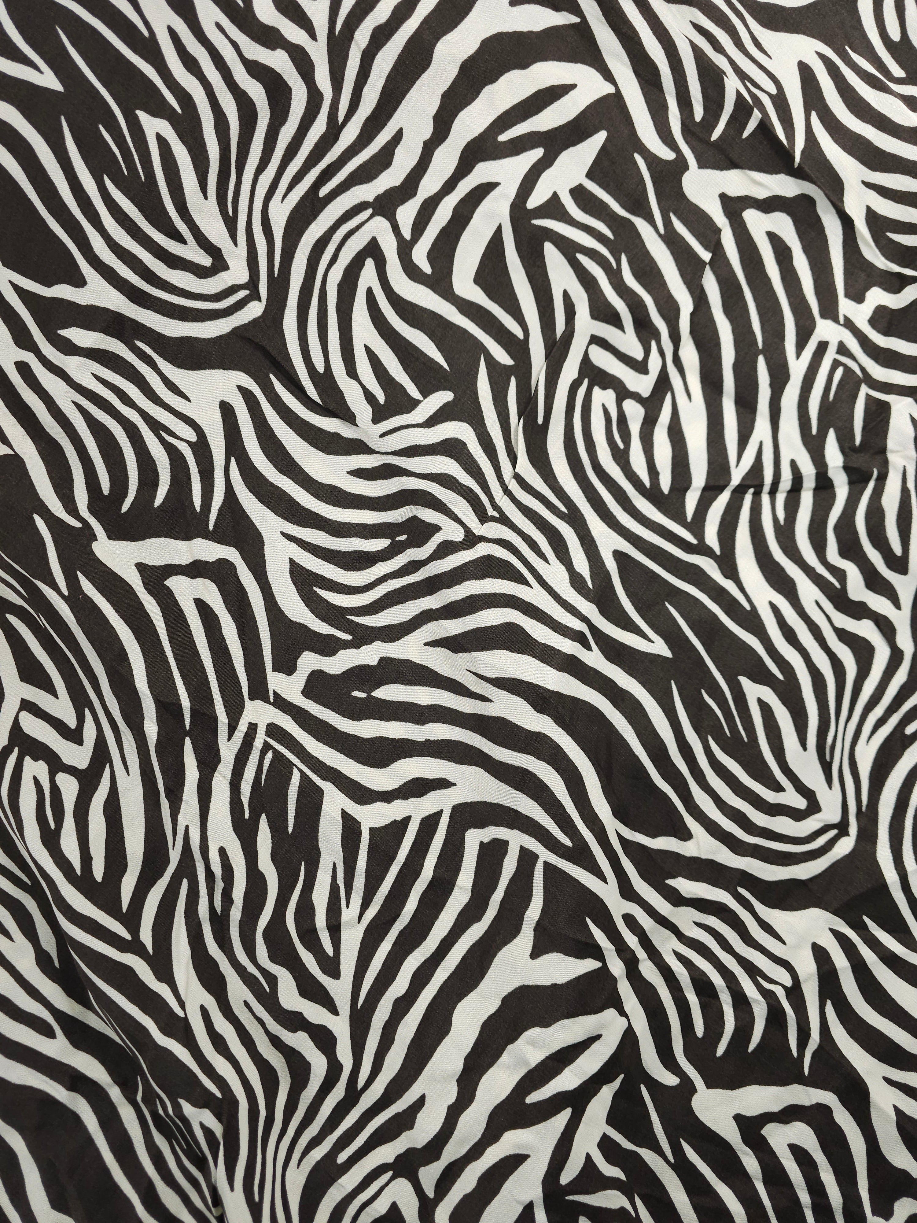 Zebra Viscose Satin - 1.7m Piece