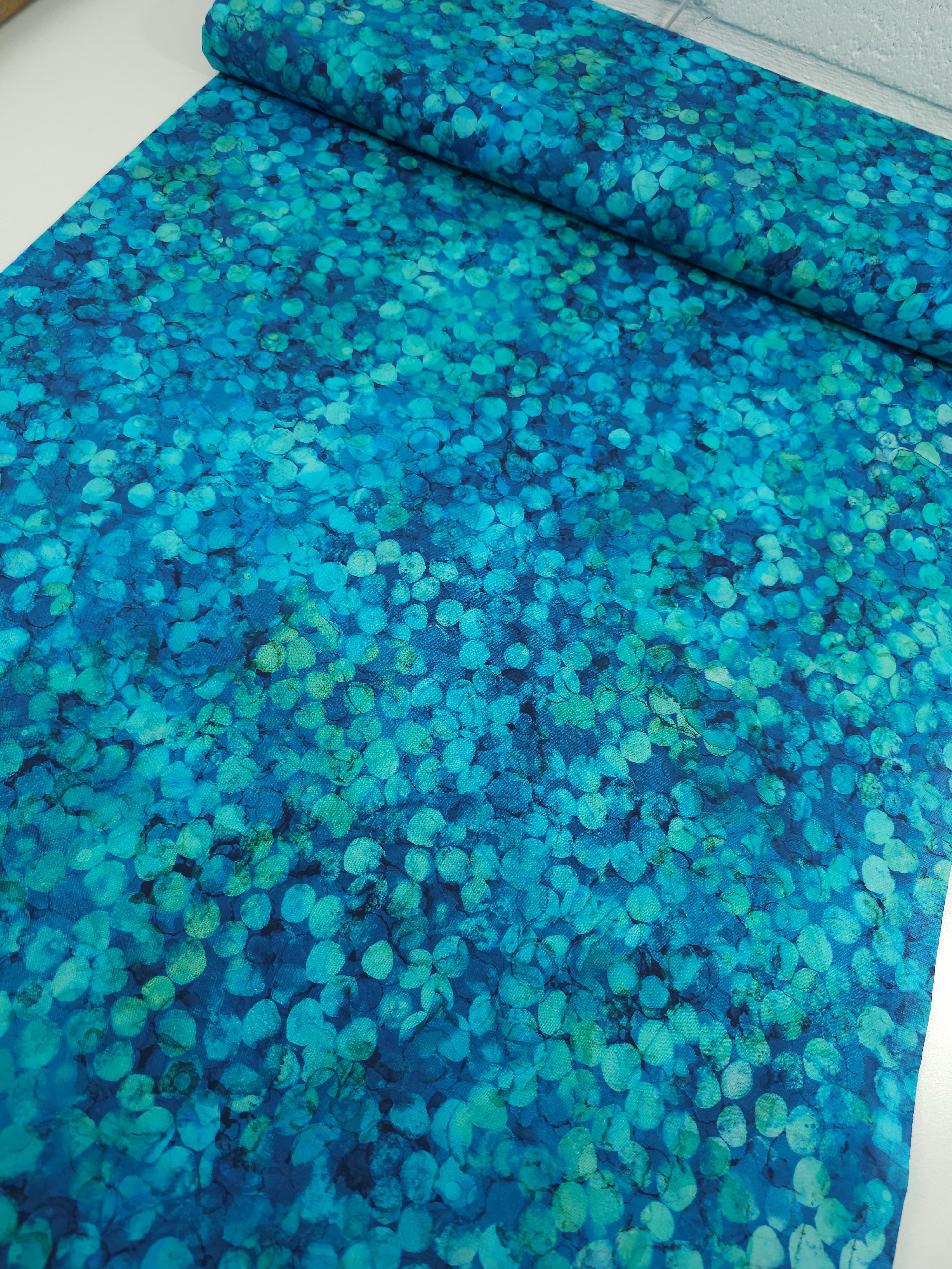Aqua Confetti Utopia 100% Cotton