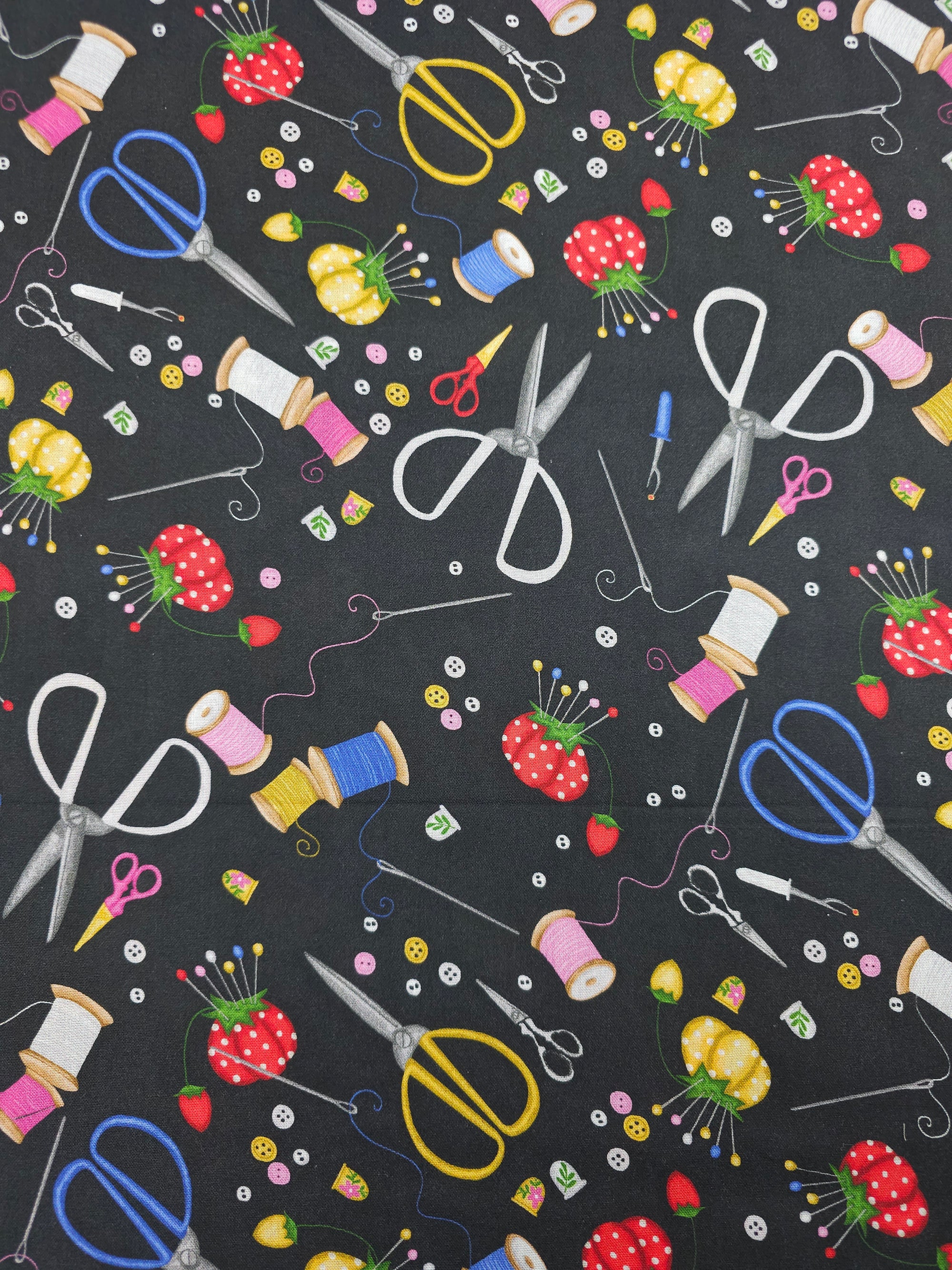 Black Sewing Kit 100% Cotton