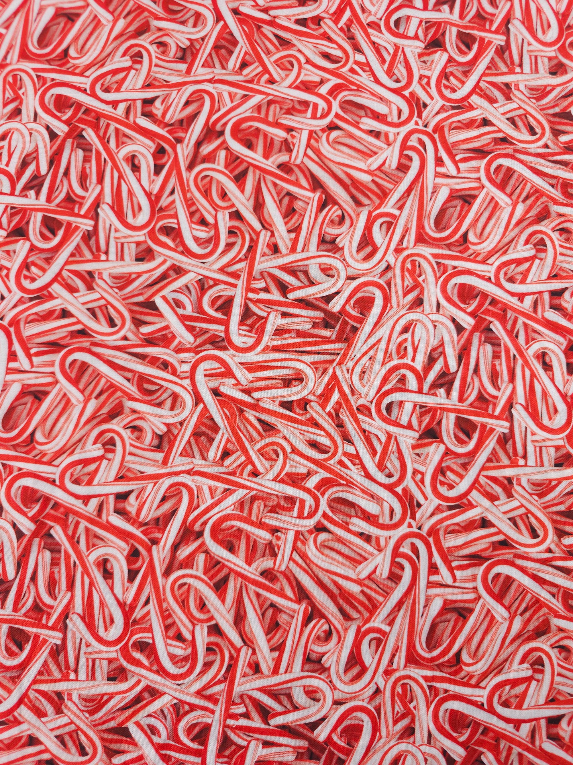 Red/White Candy Canes 100% Cotton